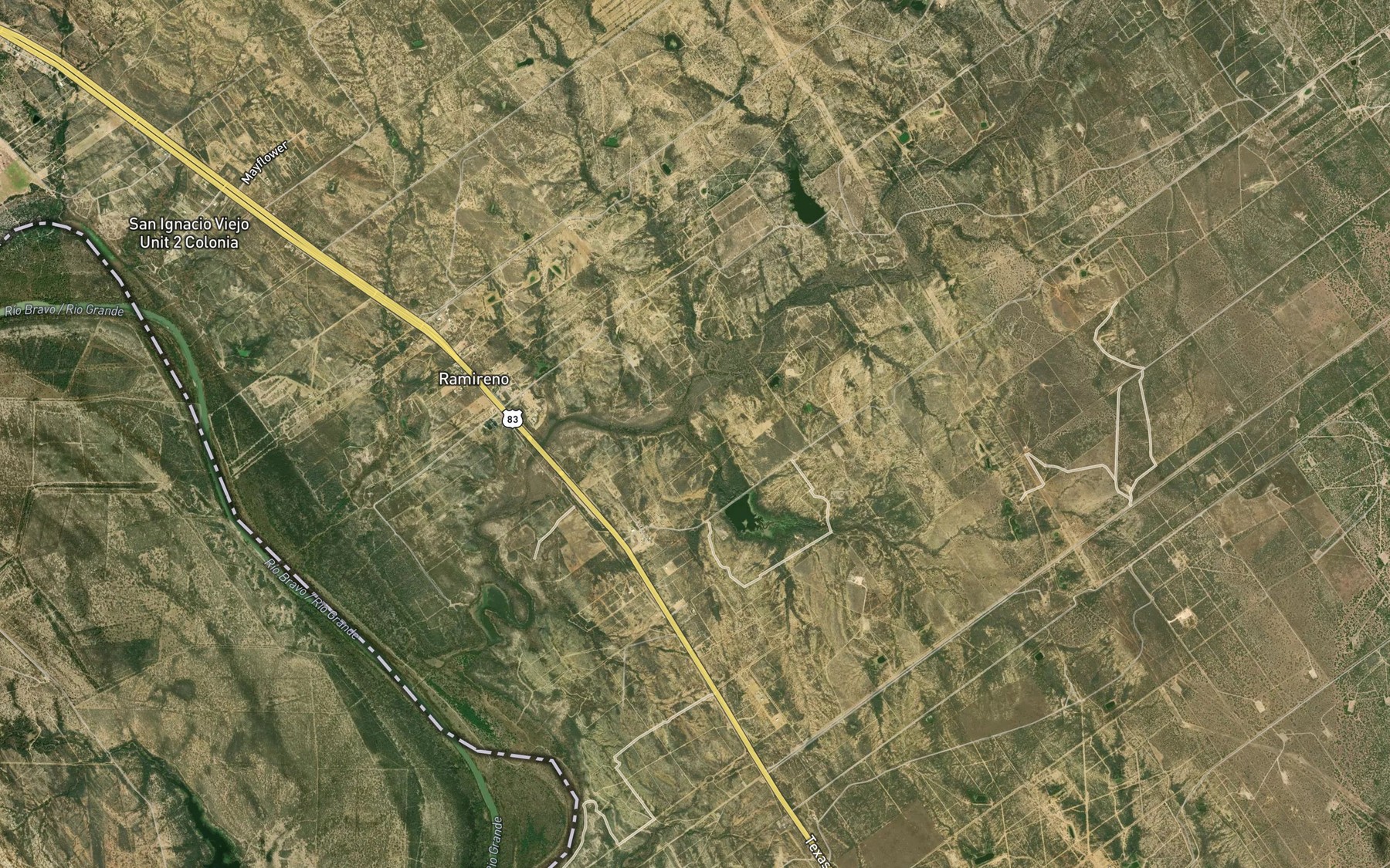 Satellite map of the Marcial Creek