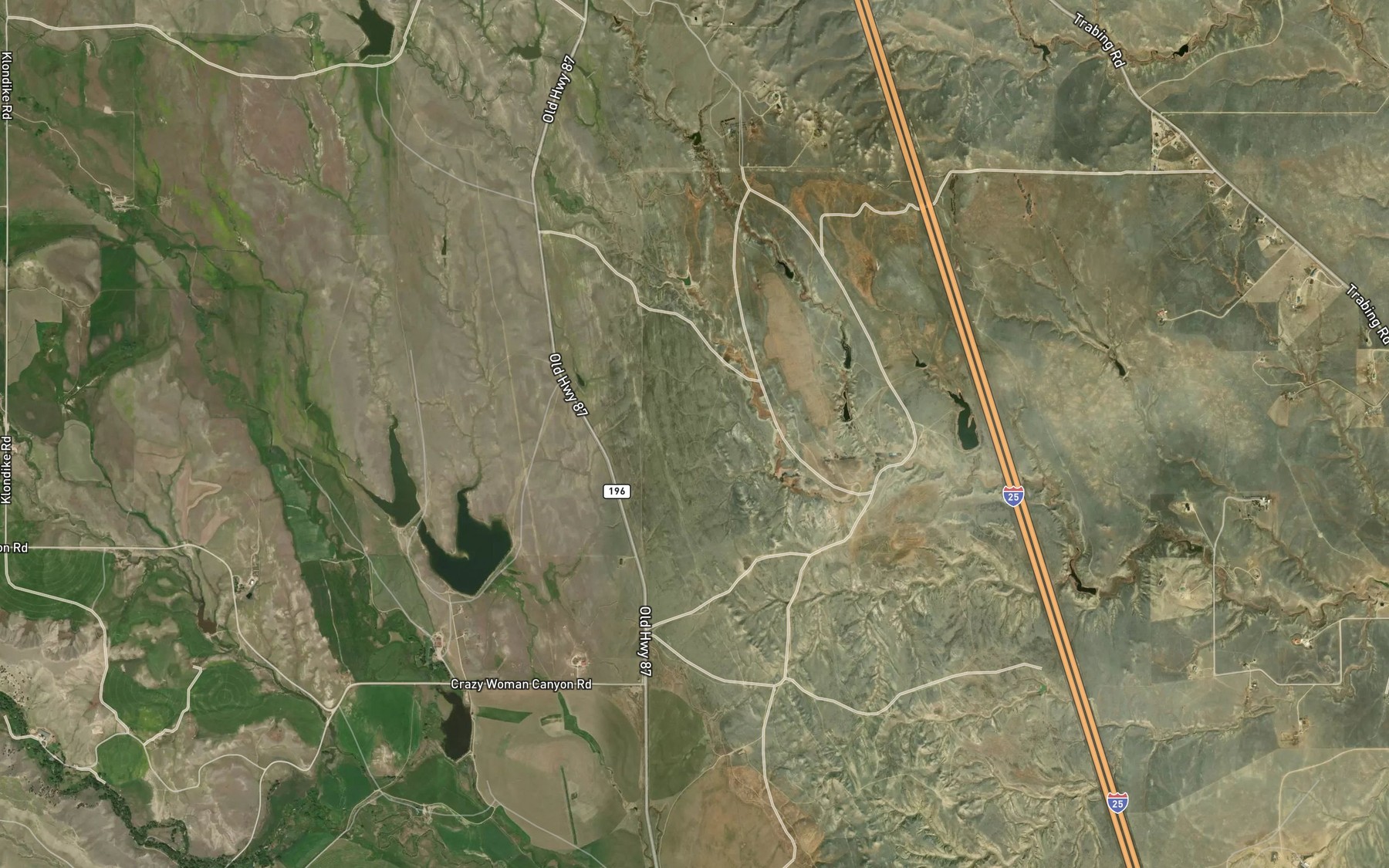 Satellite map of the Highway Reservoir