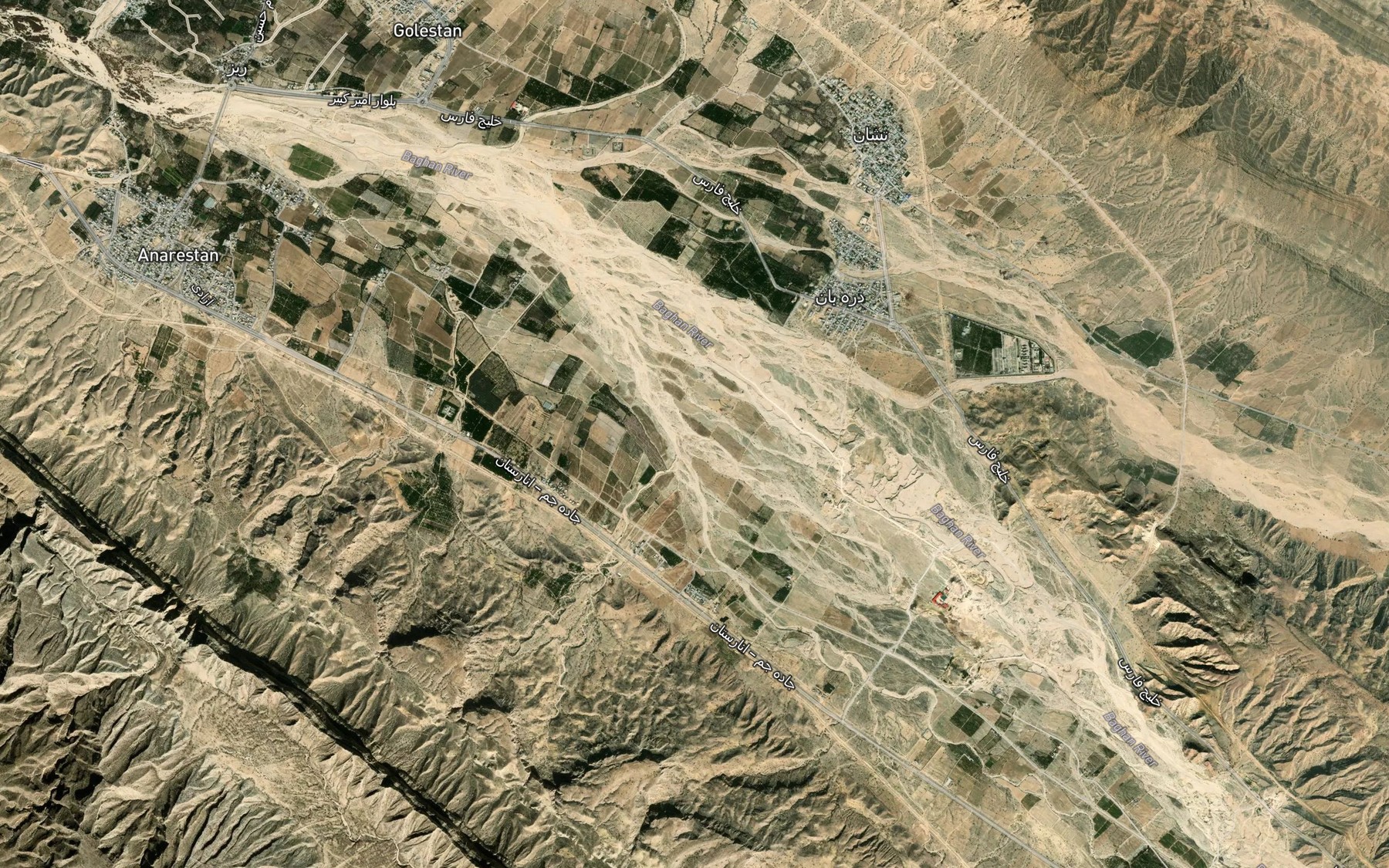 Satellite map of the Rud-e Sar Cheshmeh