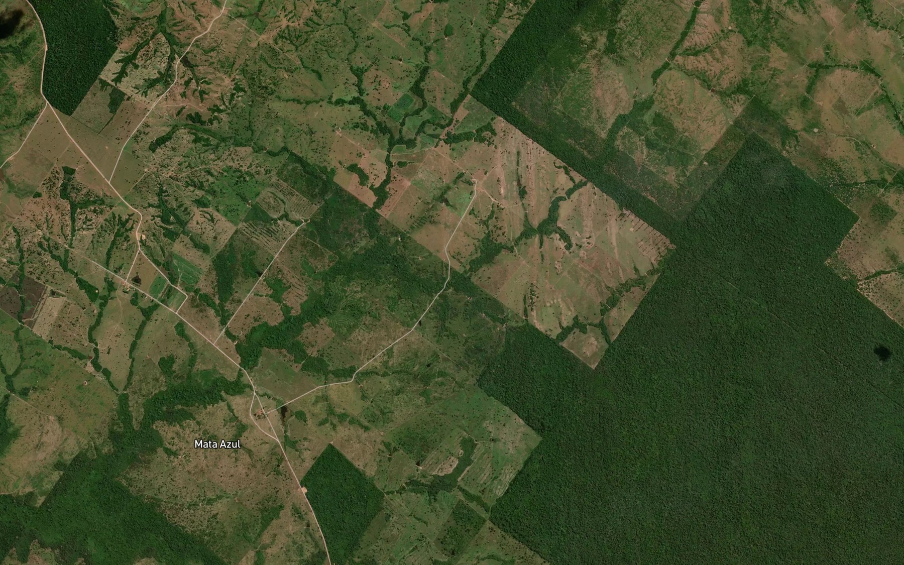 Satellite map of the Corrego Jacunda