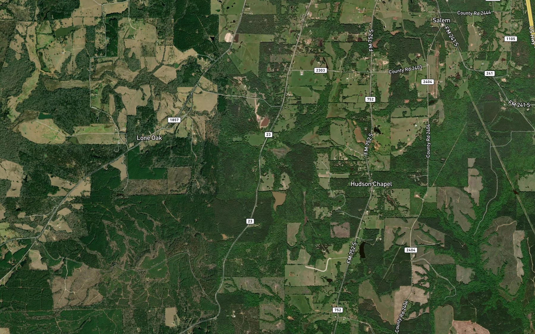 Satellite map of the Parks Lake
