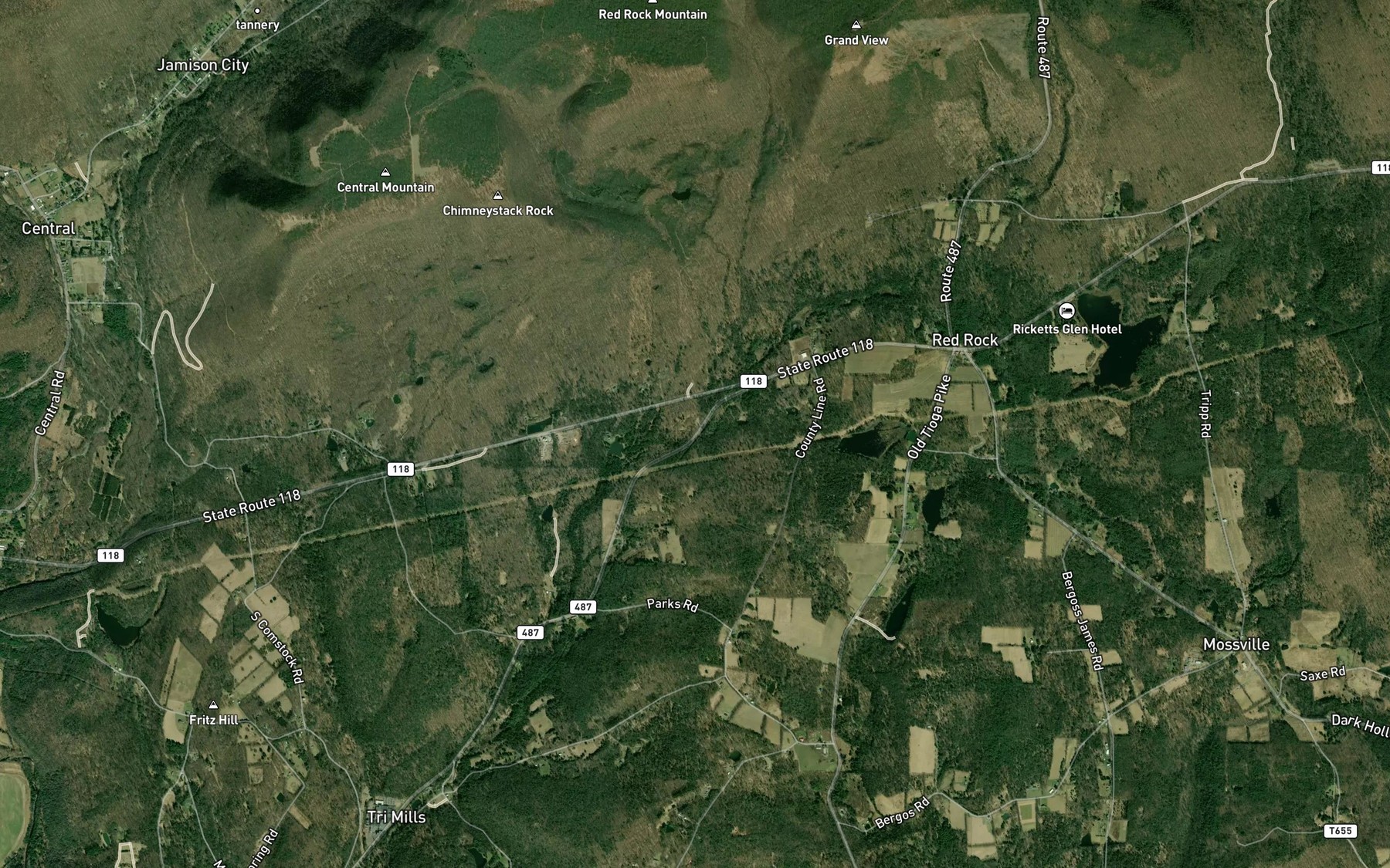 Satellite map of the Marsh Run