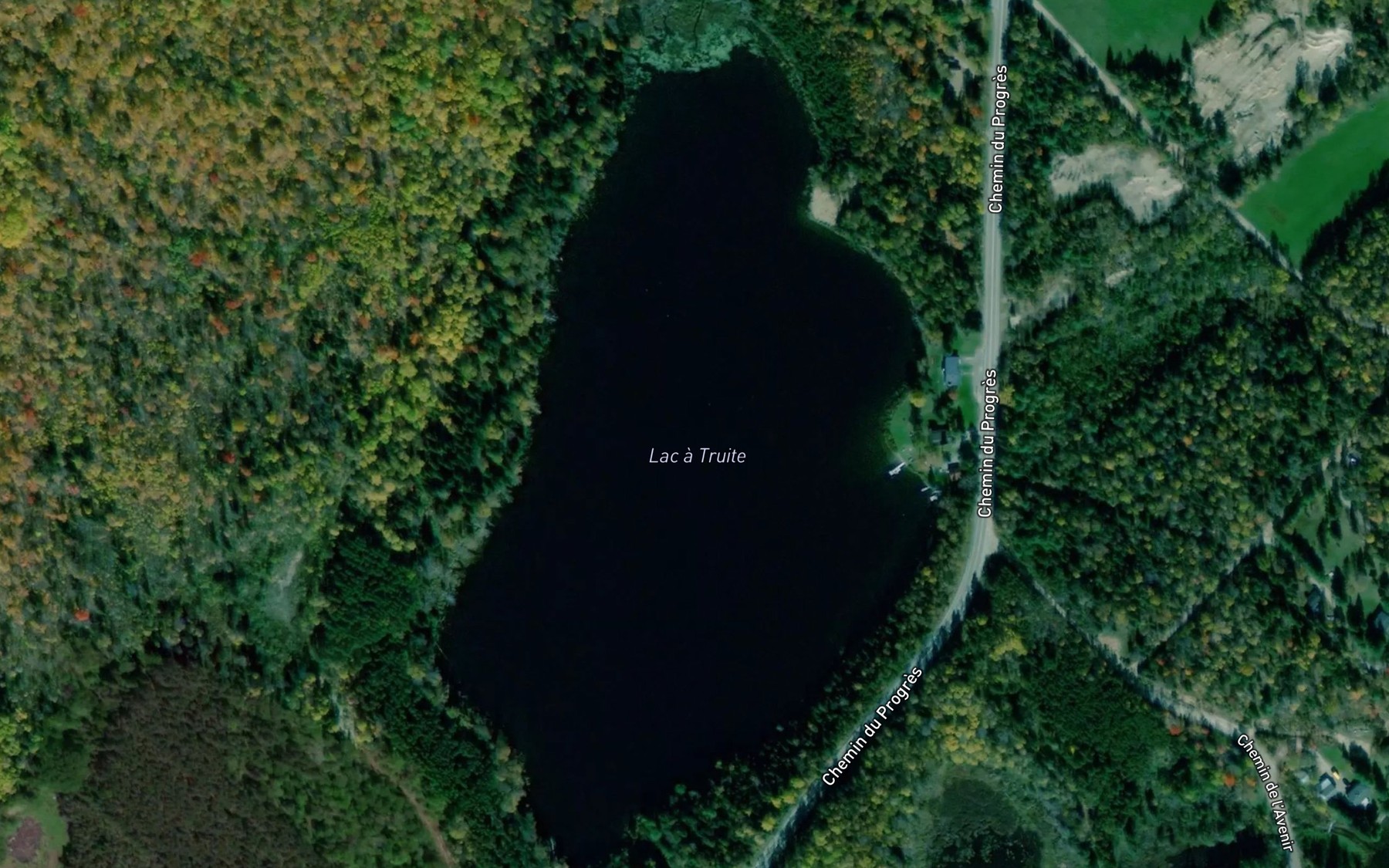 Satellite map of the Lac a Truite