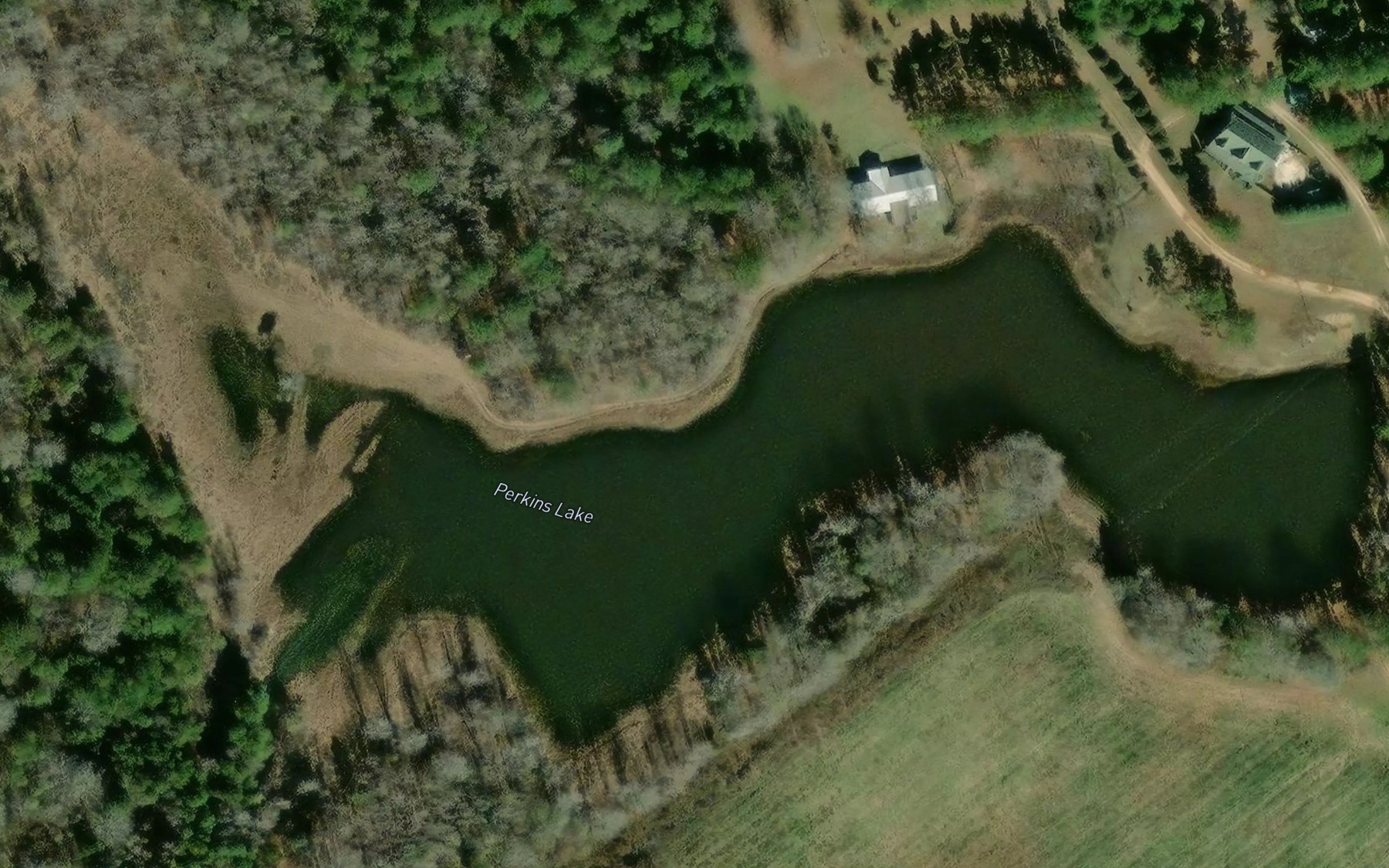 Satellite map of the Perkins Lake