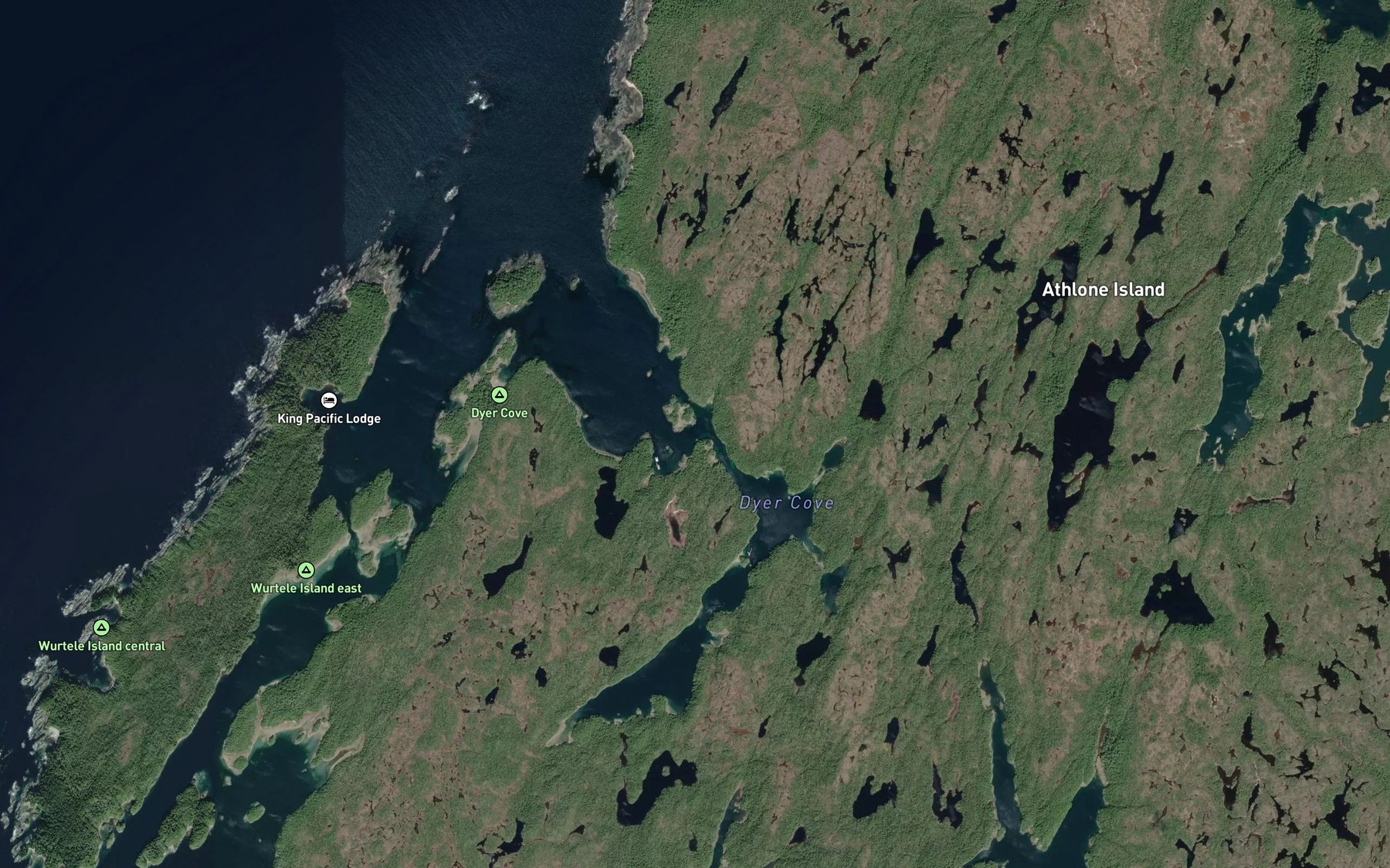 Satellite map of the St. John Harbour