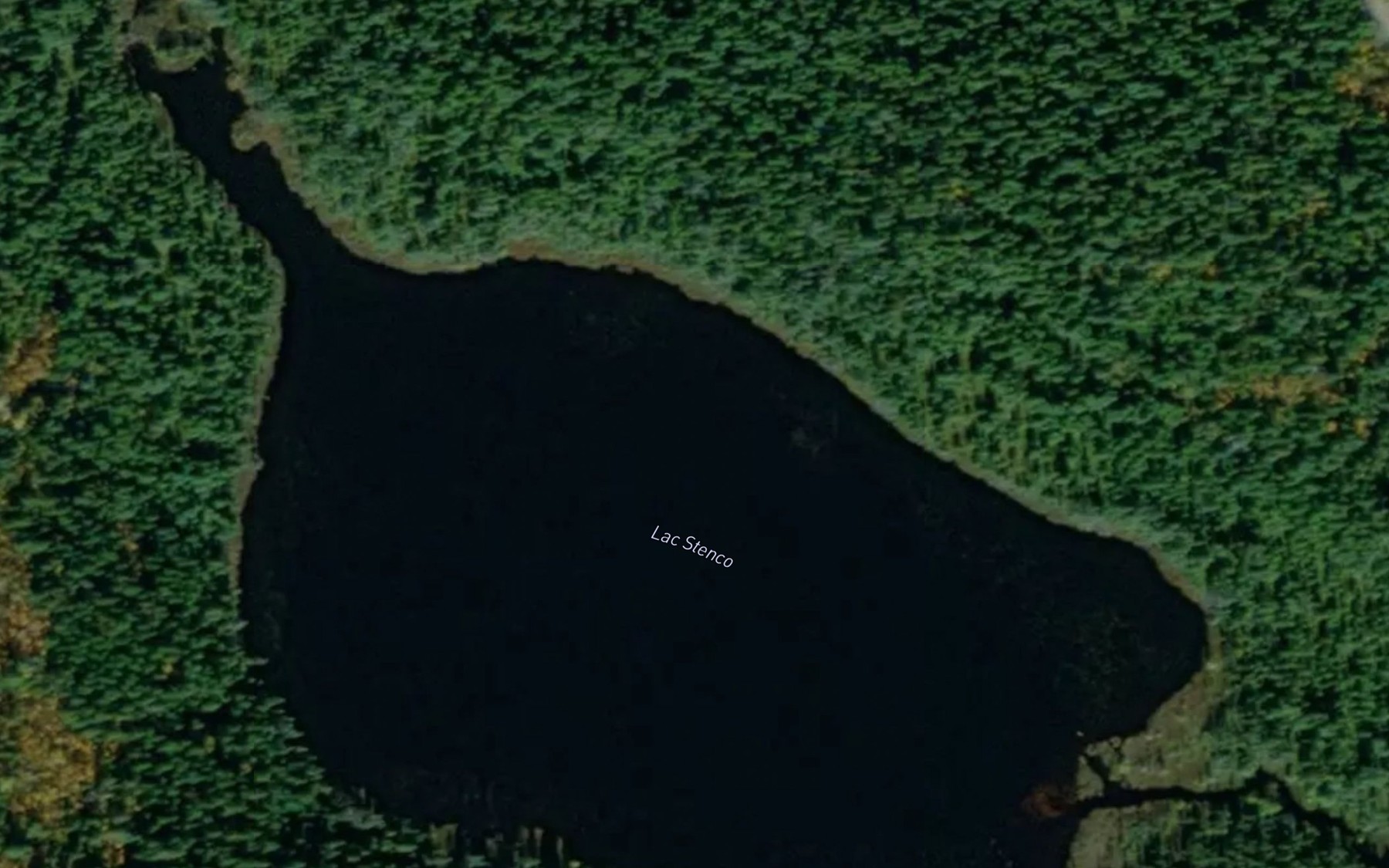 Satellite map of the Lac Stenco