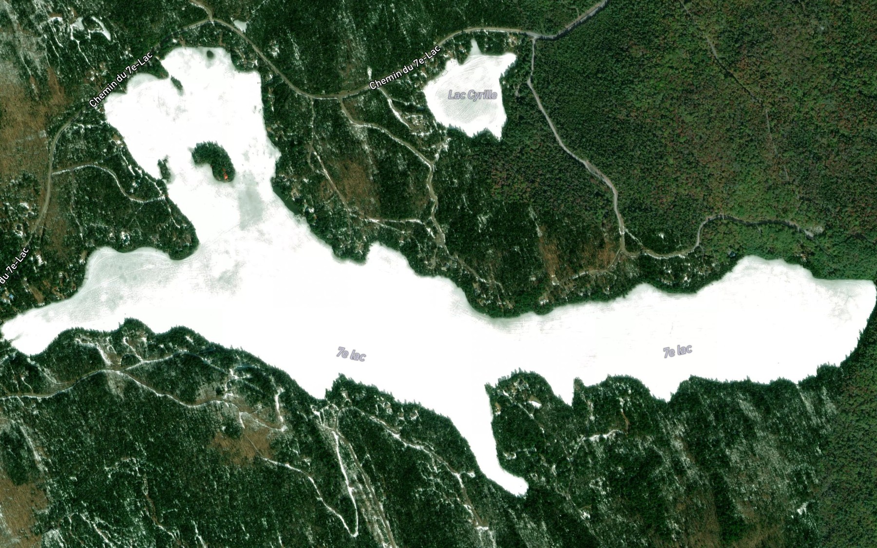 Satellite map of the 7e Lac