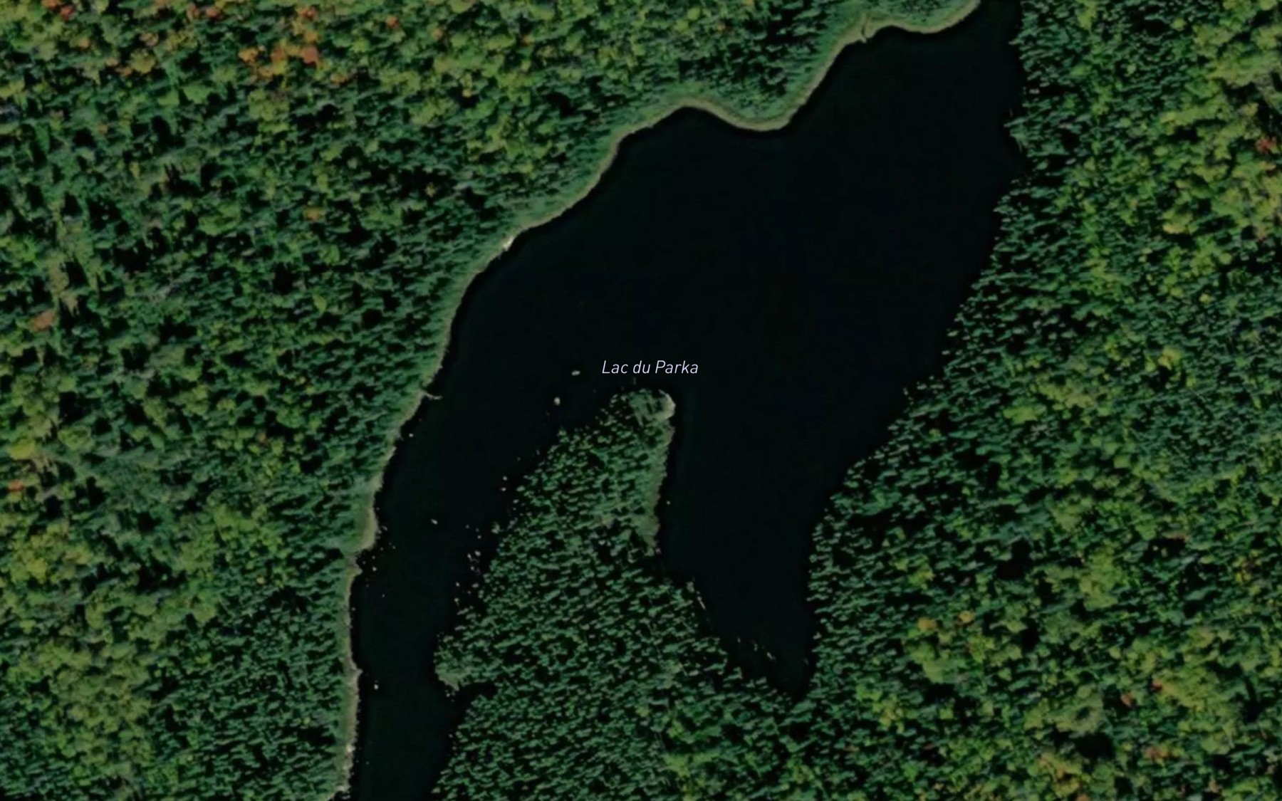 Satellite map of the Lac du Parka