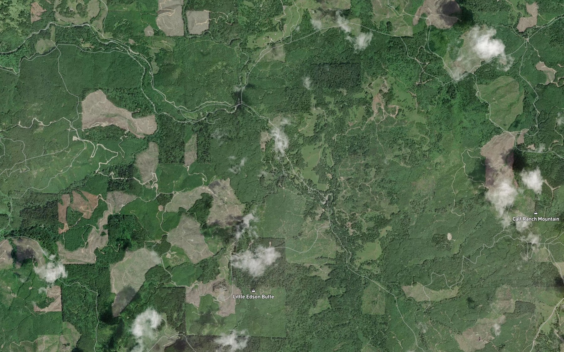 Satellite map of the Dwyer Creek