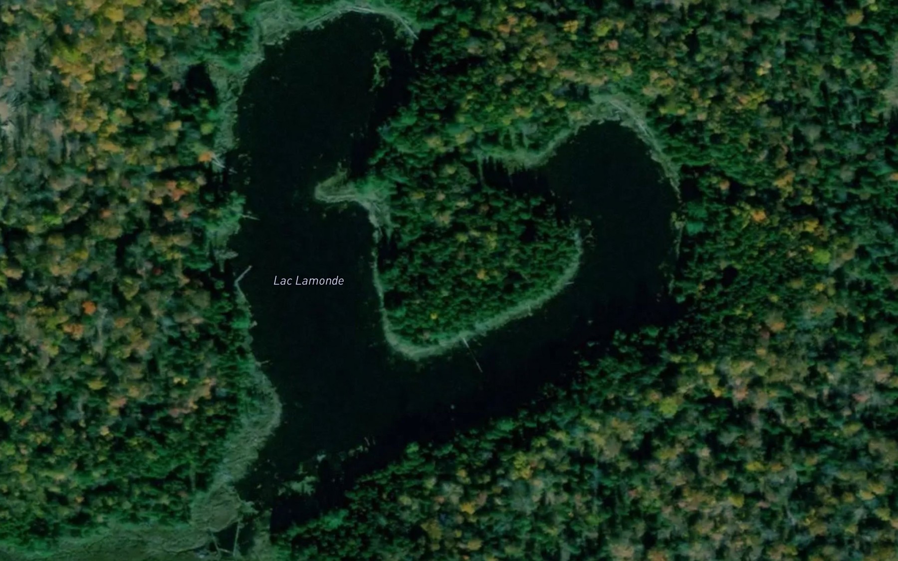 Satellite map of the Lac Lamonde