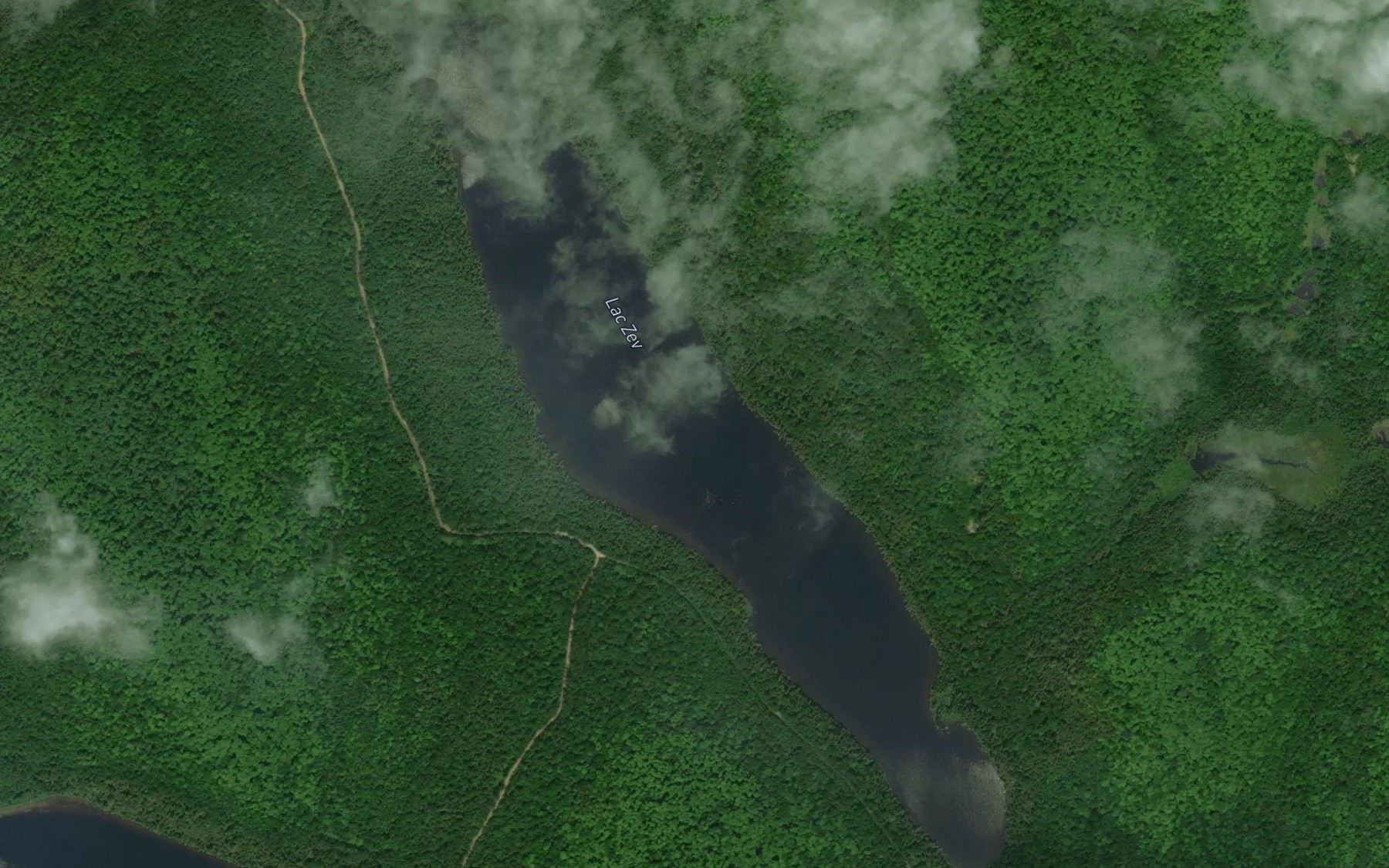 Satellite map of the Lac Zev