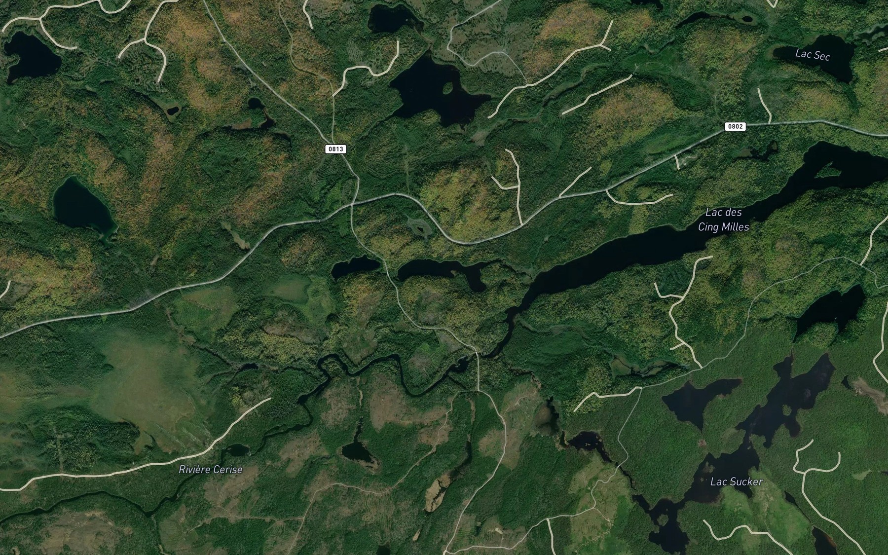 Satellite map of the Lac Smile
