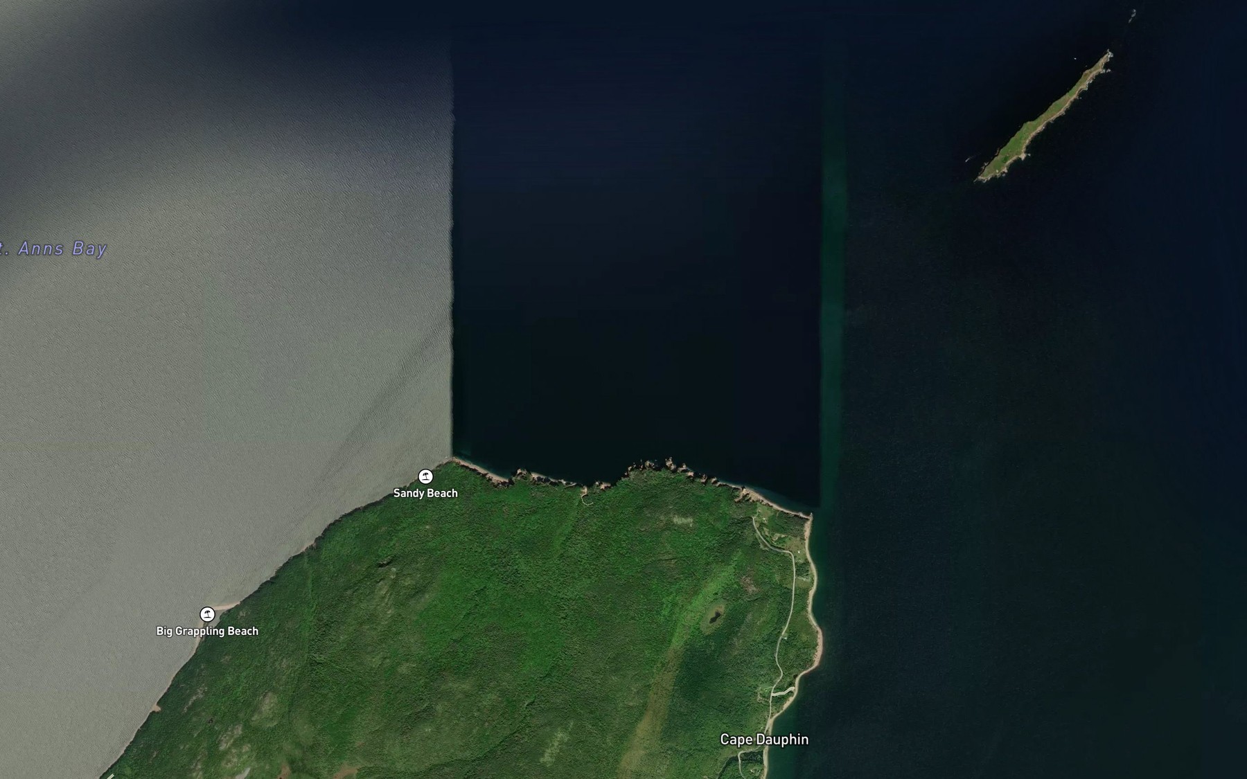 Satellite map of the Fairy Hole