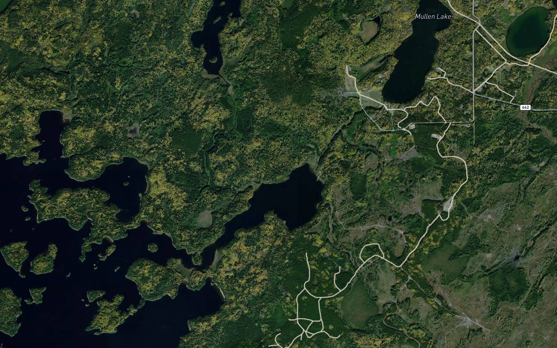 Satellite map of the Alcona Bay