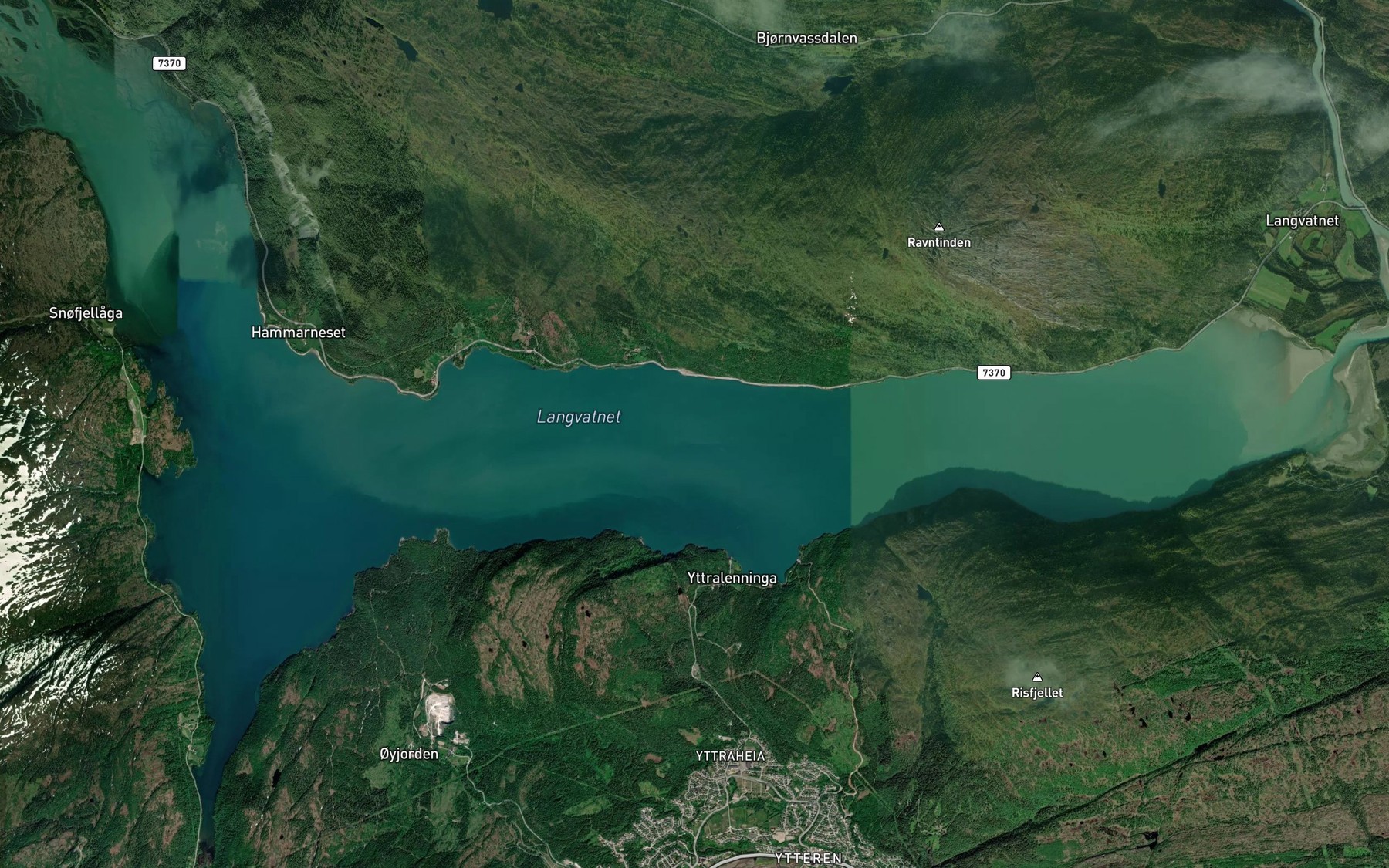 Satellite map of the Langvatnet