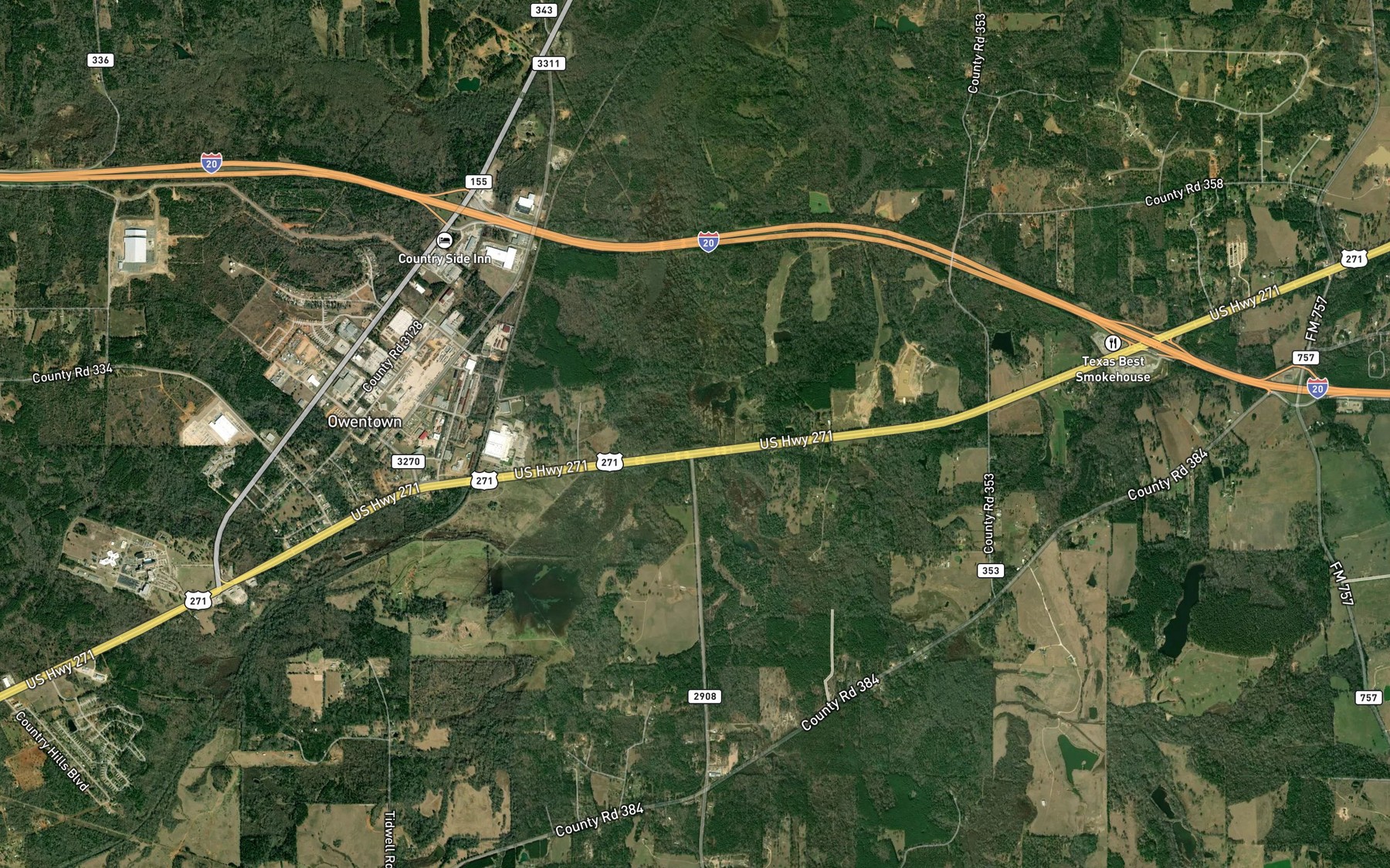 Satellite map of the Sunstroke Creek