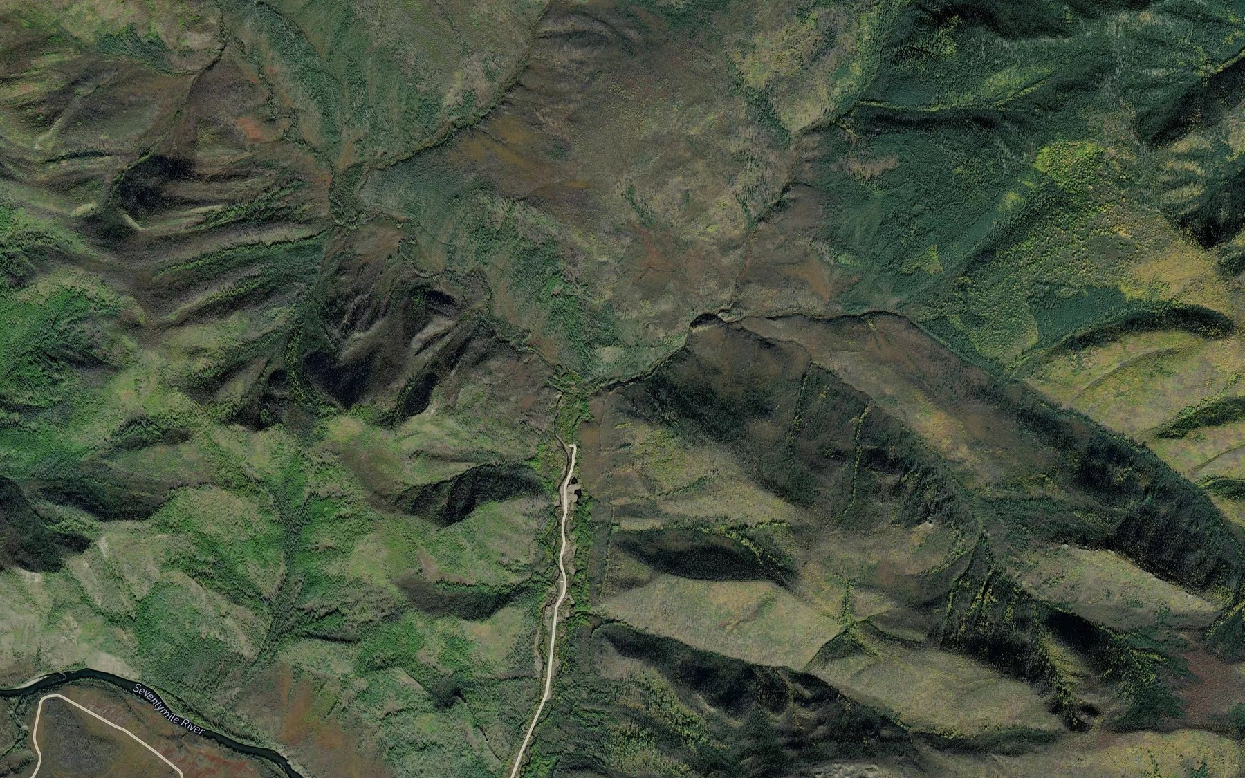 Satellite map of the Eldorado Creek