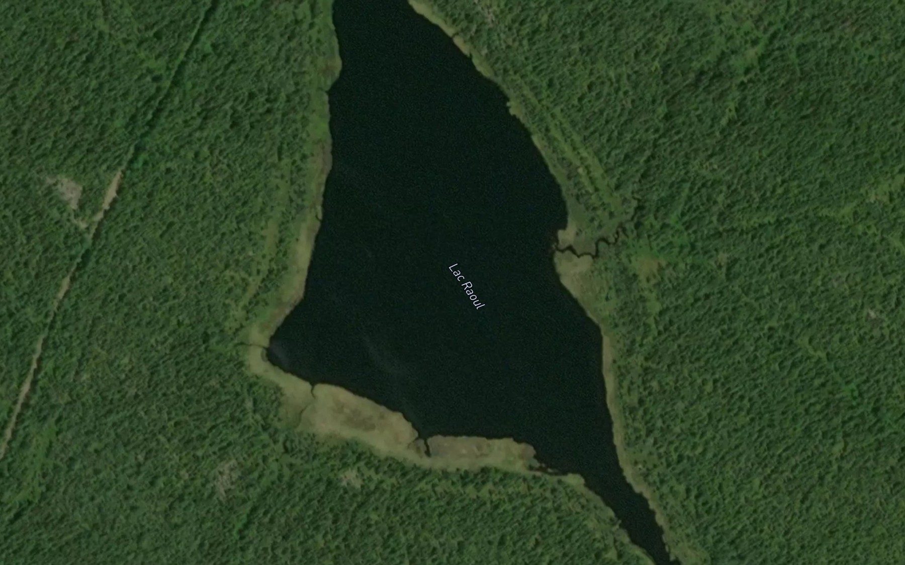 Satellite map of the Lac Raoul