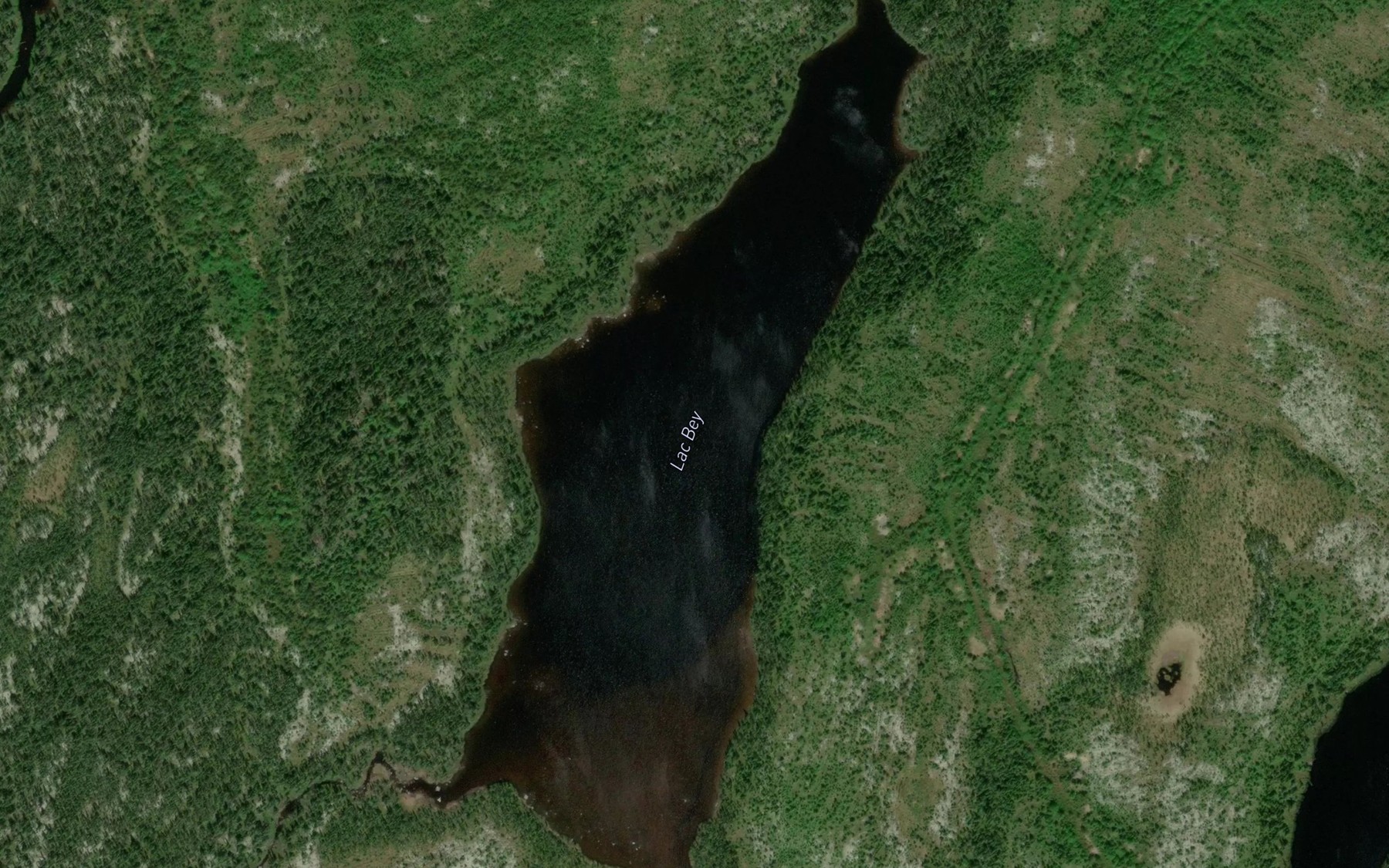 Satellite map of the Lac Bey