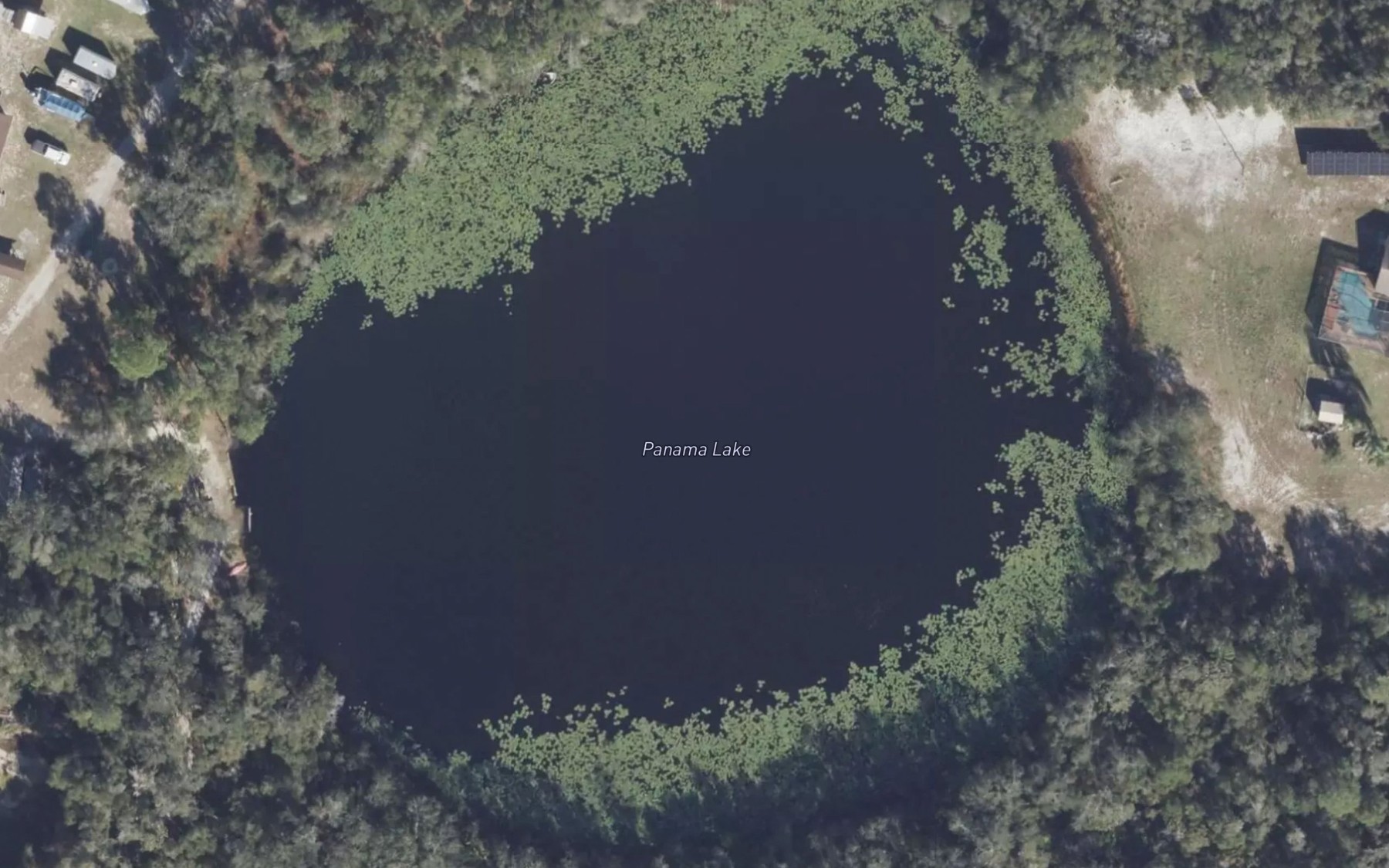 Satellite map of the Panama Lake