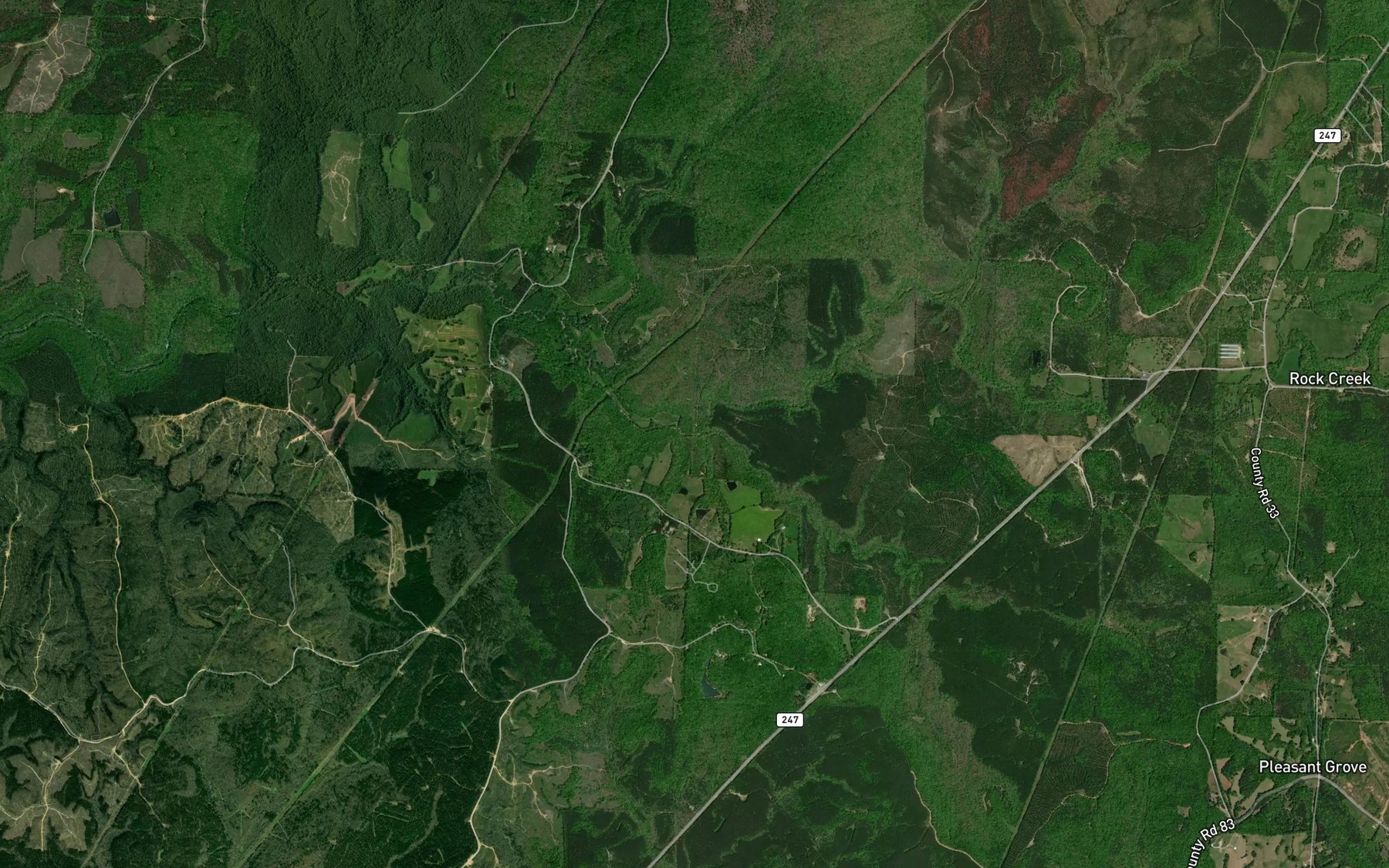 Satellite map of the Beech Lick Branch