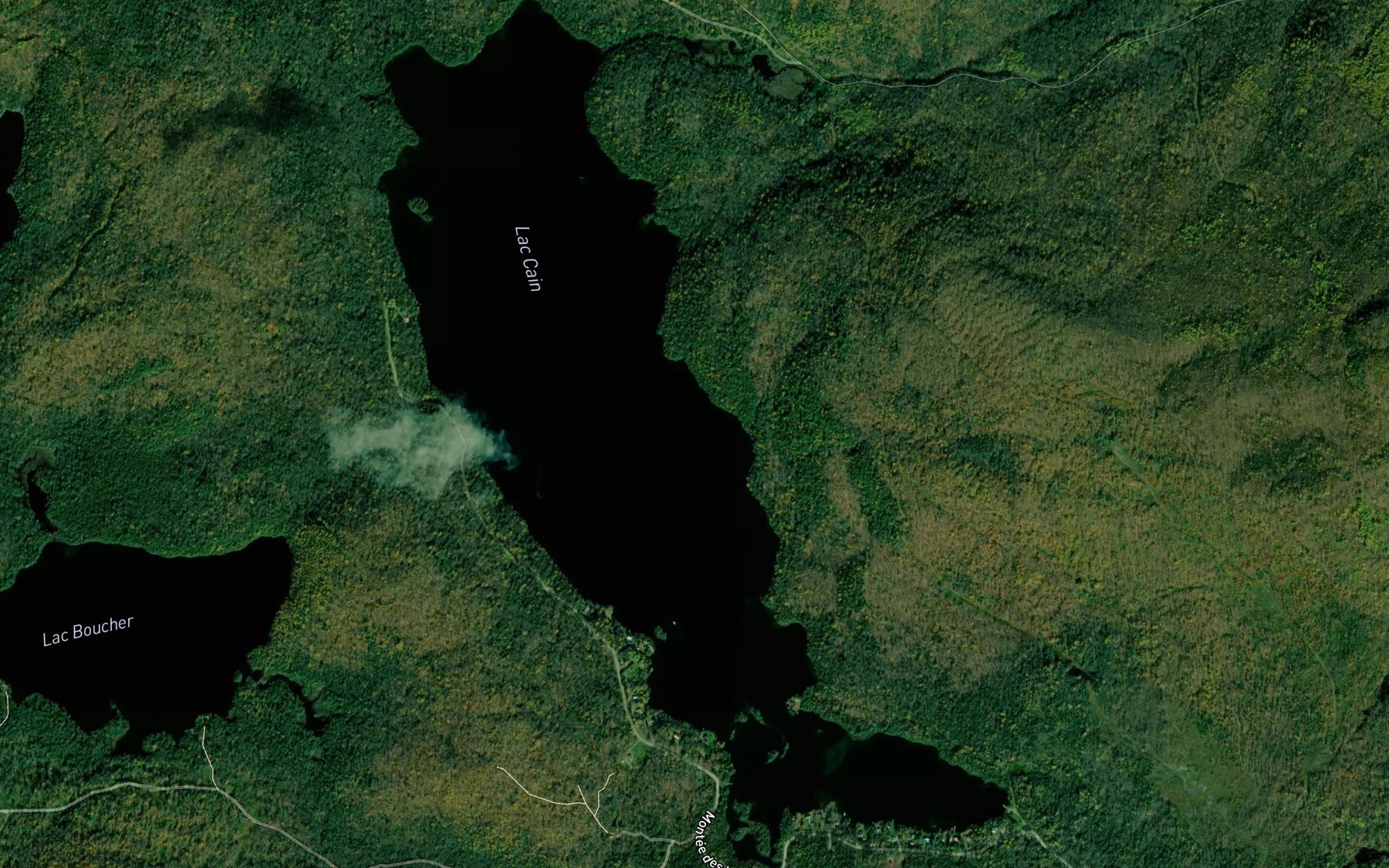 Satellite map of the Lac Cain