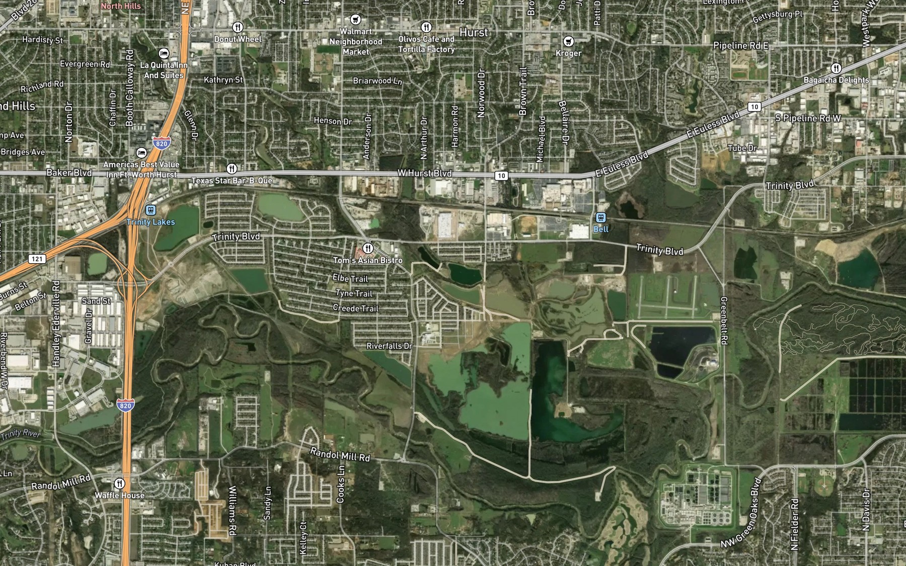 Satellite map of the Mesquite Branch
