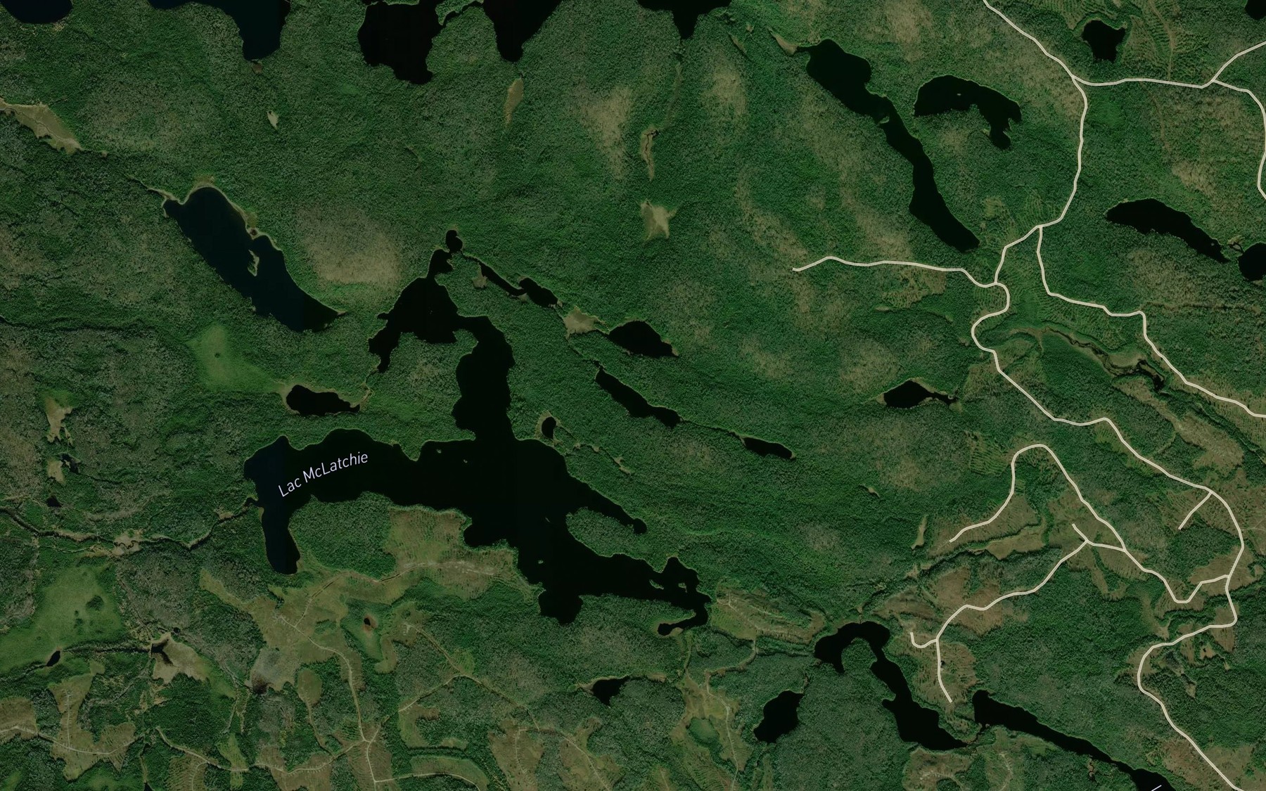 Satellite map of the Lac a Mantha