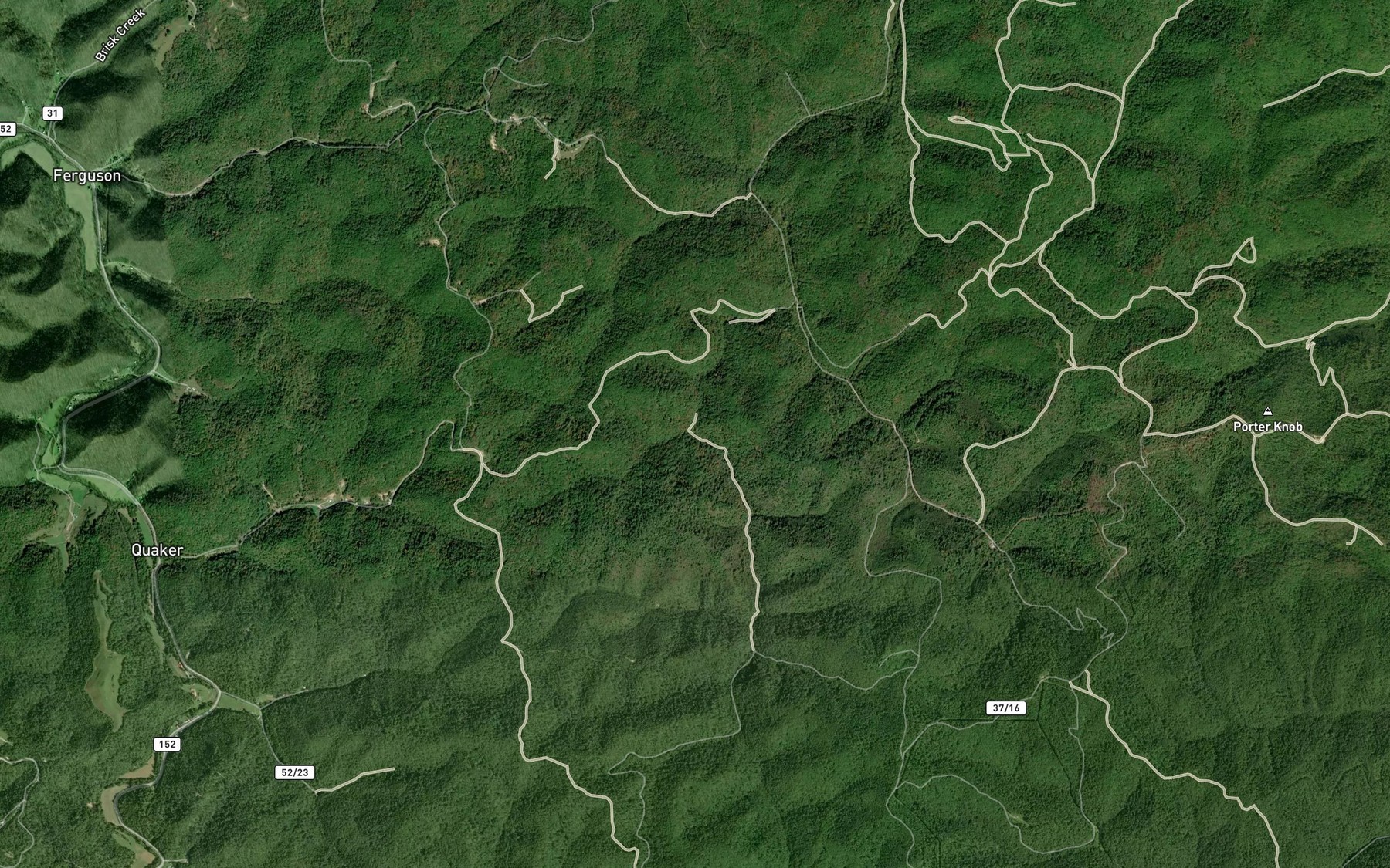 Satellite map of the Mat Rice Branch