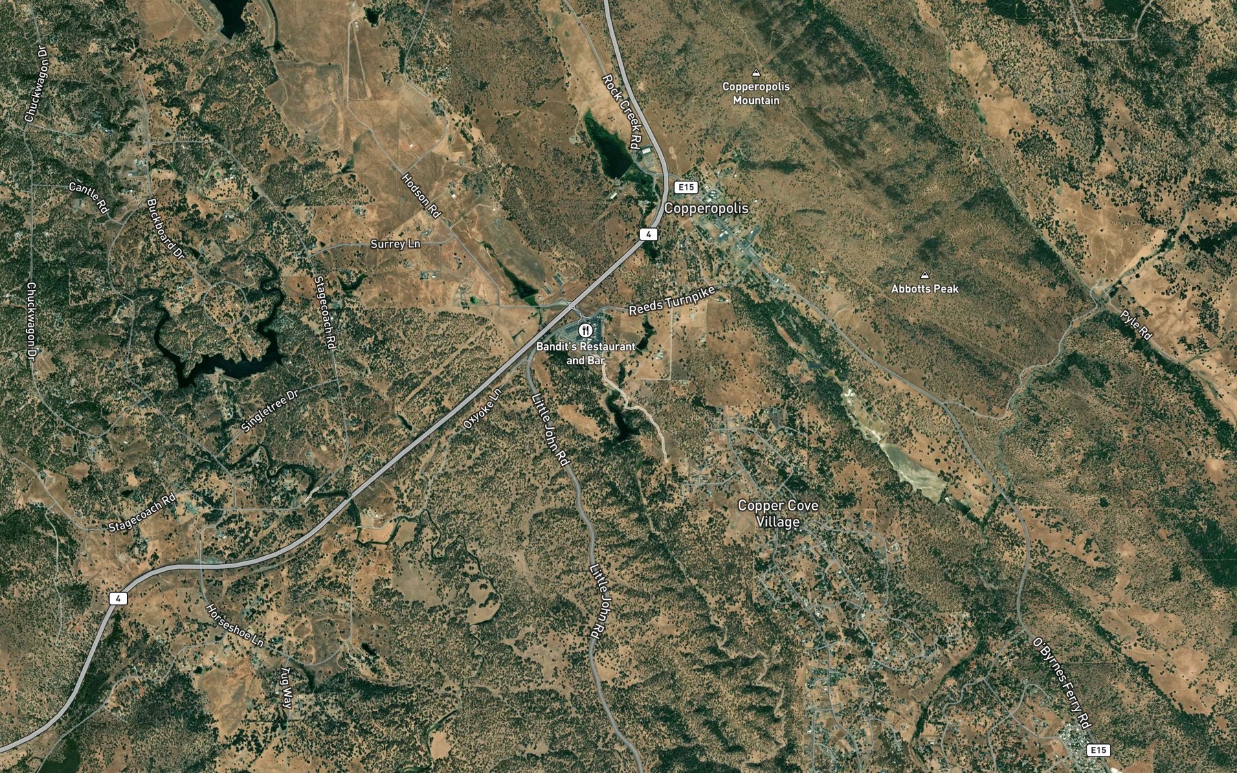 Satellite map of the Penny Creek
