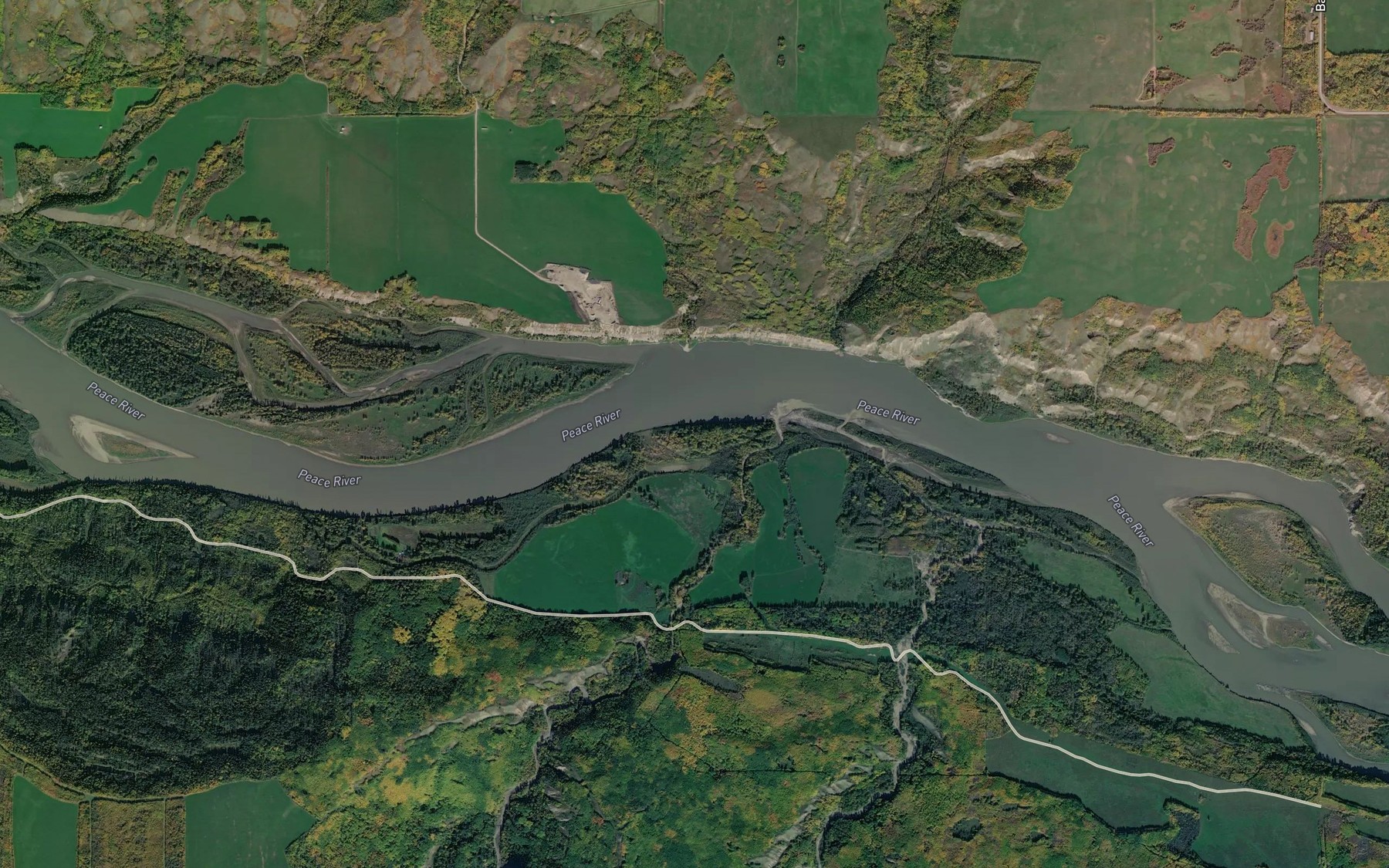 Satellite map of the Eight Mile Creek
