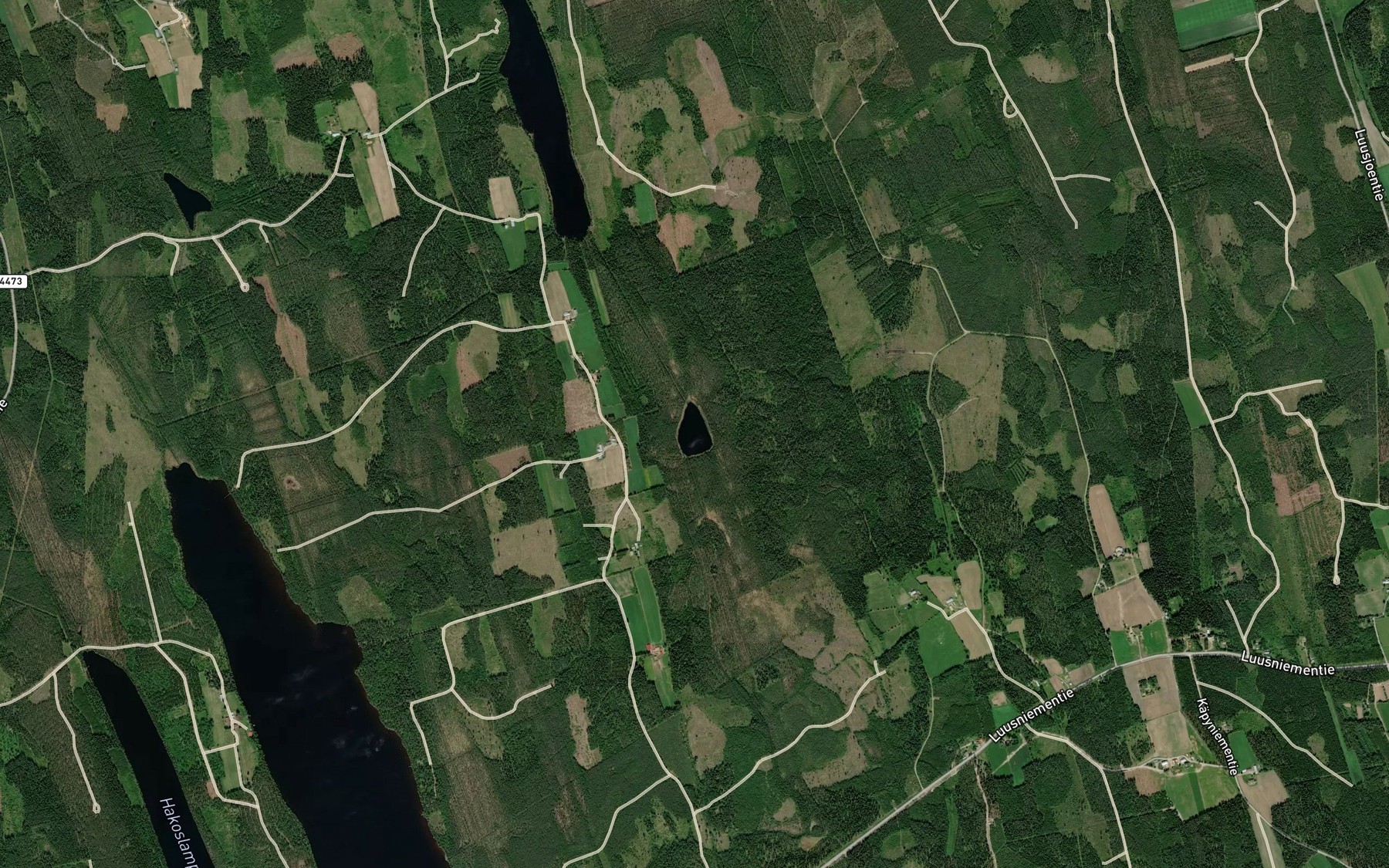 Satellite map of the Vehkolampi