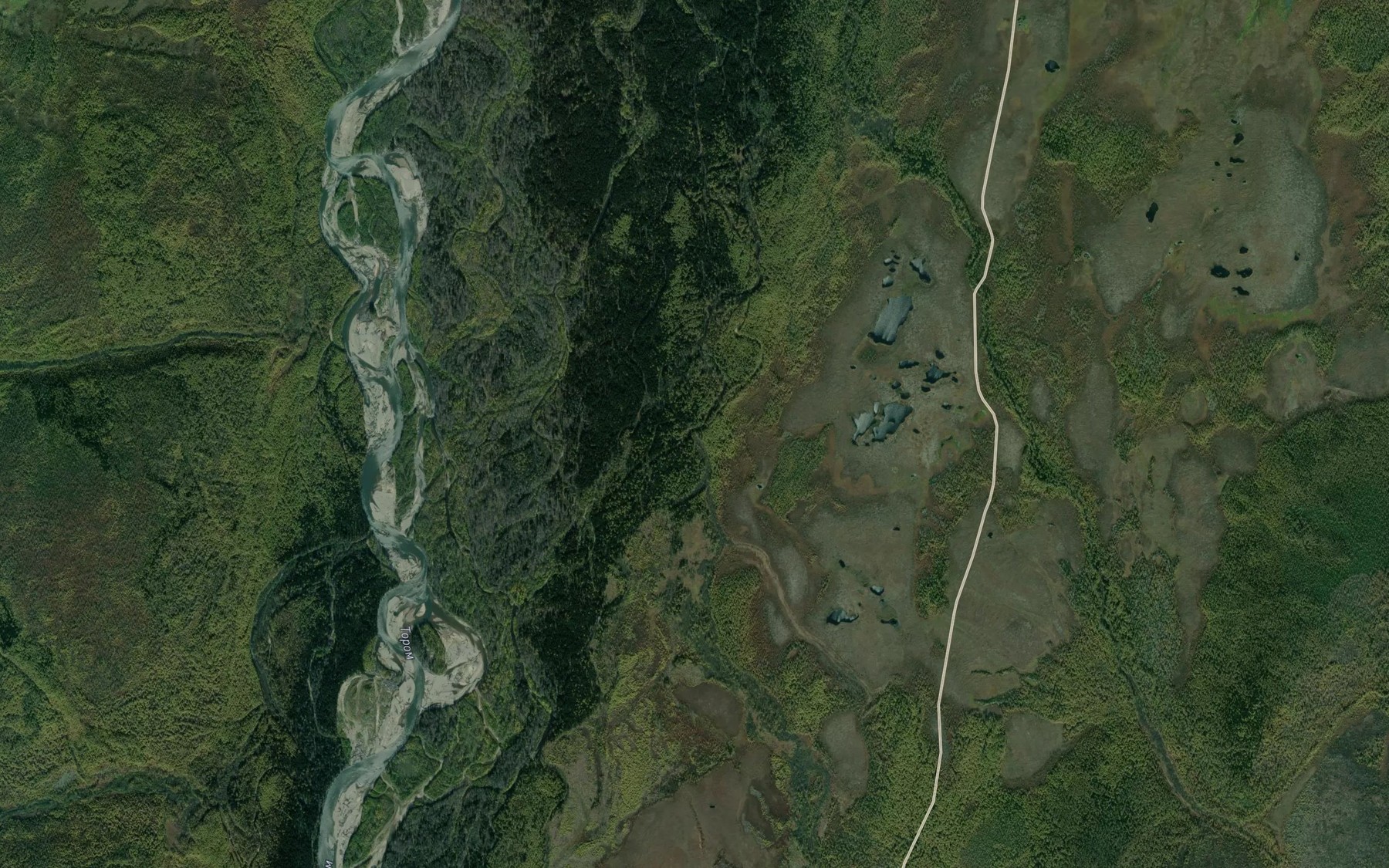 Satellite map of the Borindya