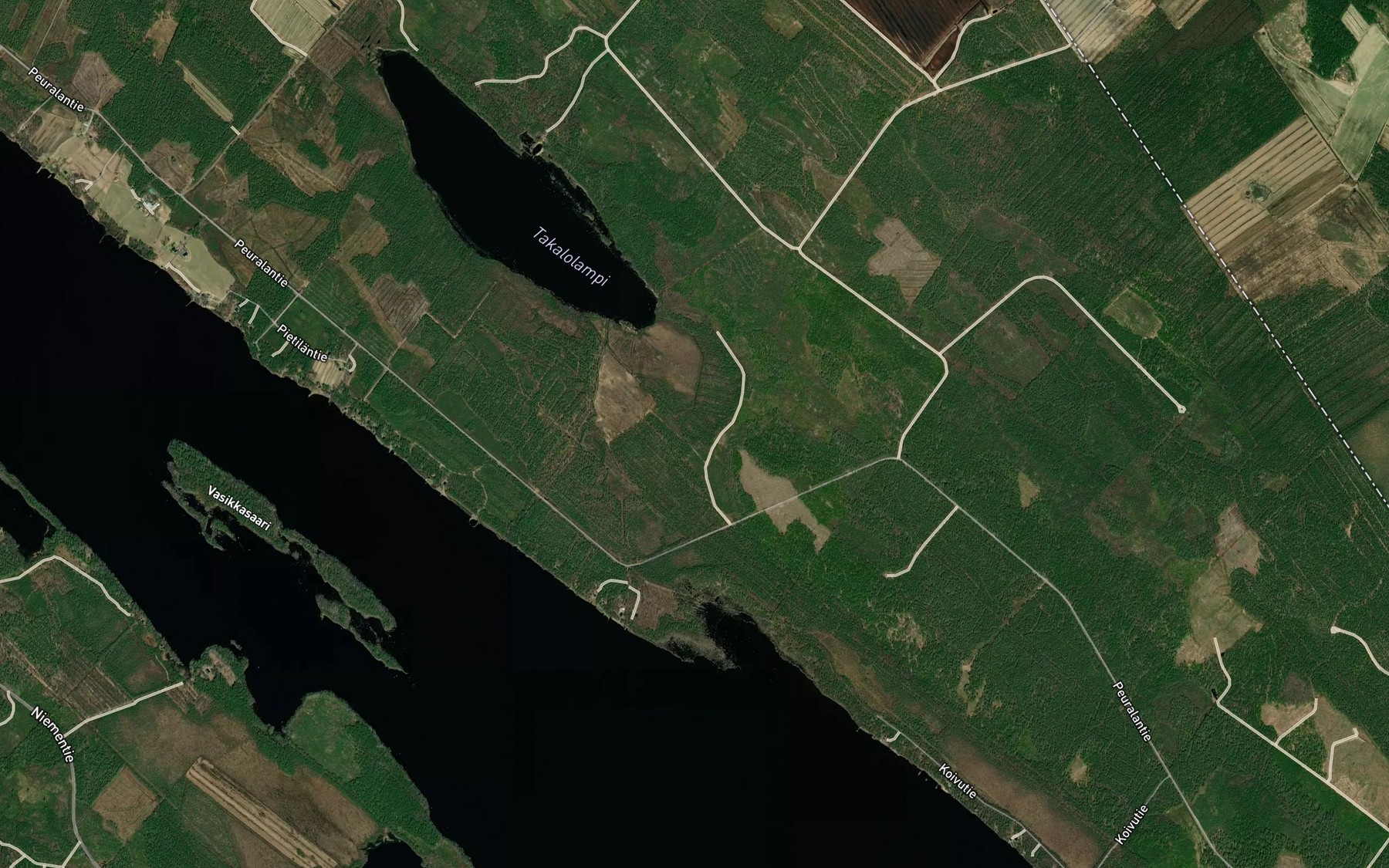 Satellite map of the Kitskilanlahti