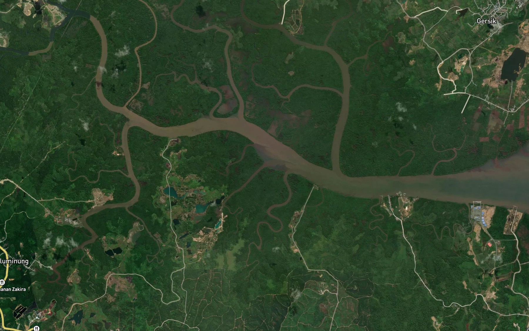 Satellite map of the Sungai Separi Tengah