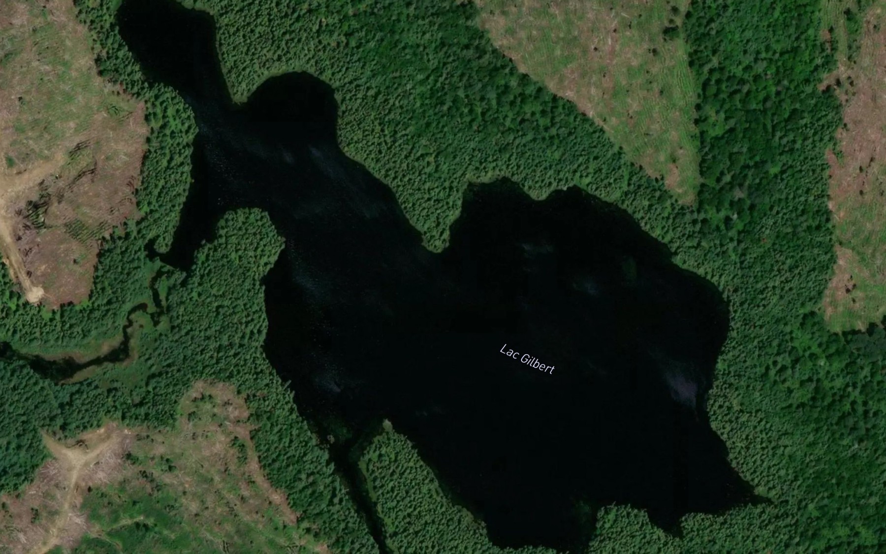 Satellite map of the Lac Gilbert