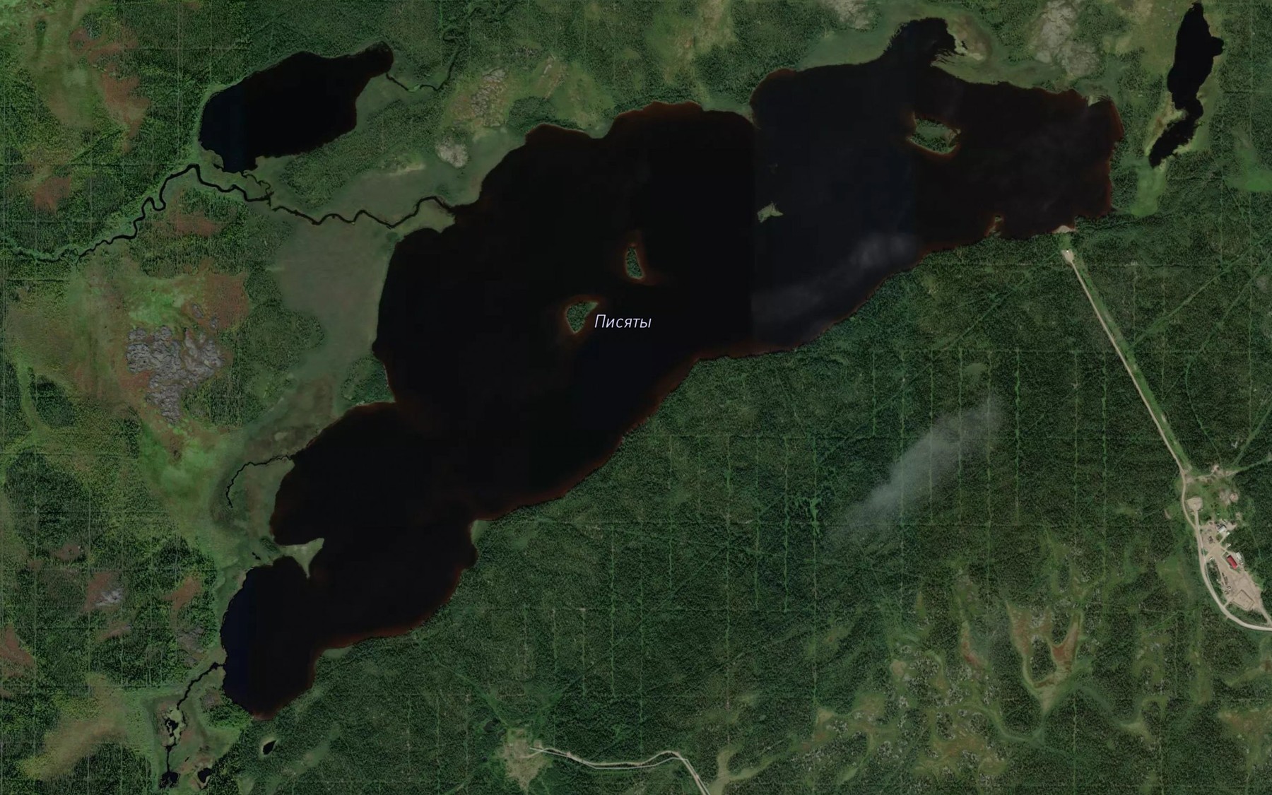 Satellite map of the Ozero Pisyaty