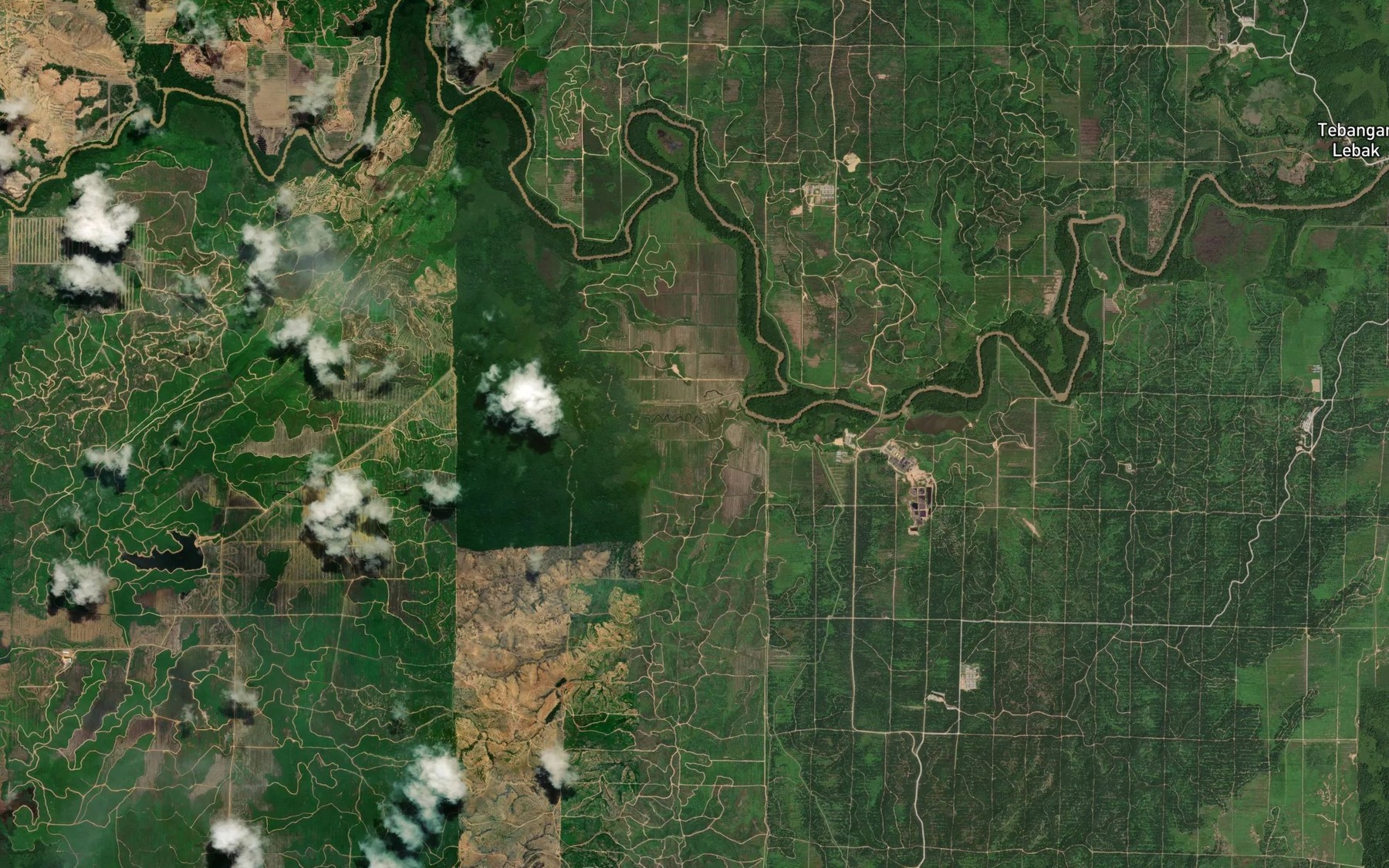 Satellite map of the Sungai Benderang