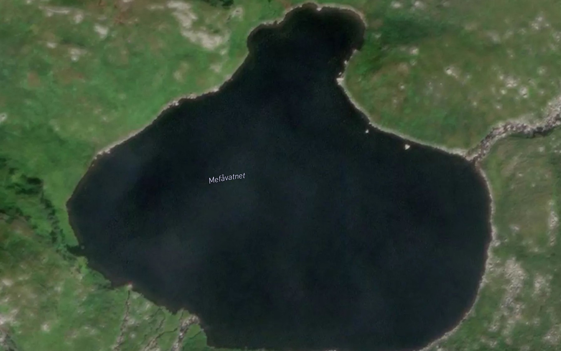 Satellite map of the Mefavatnet