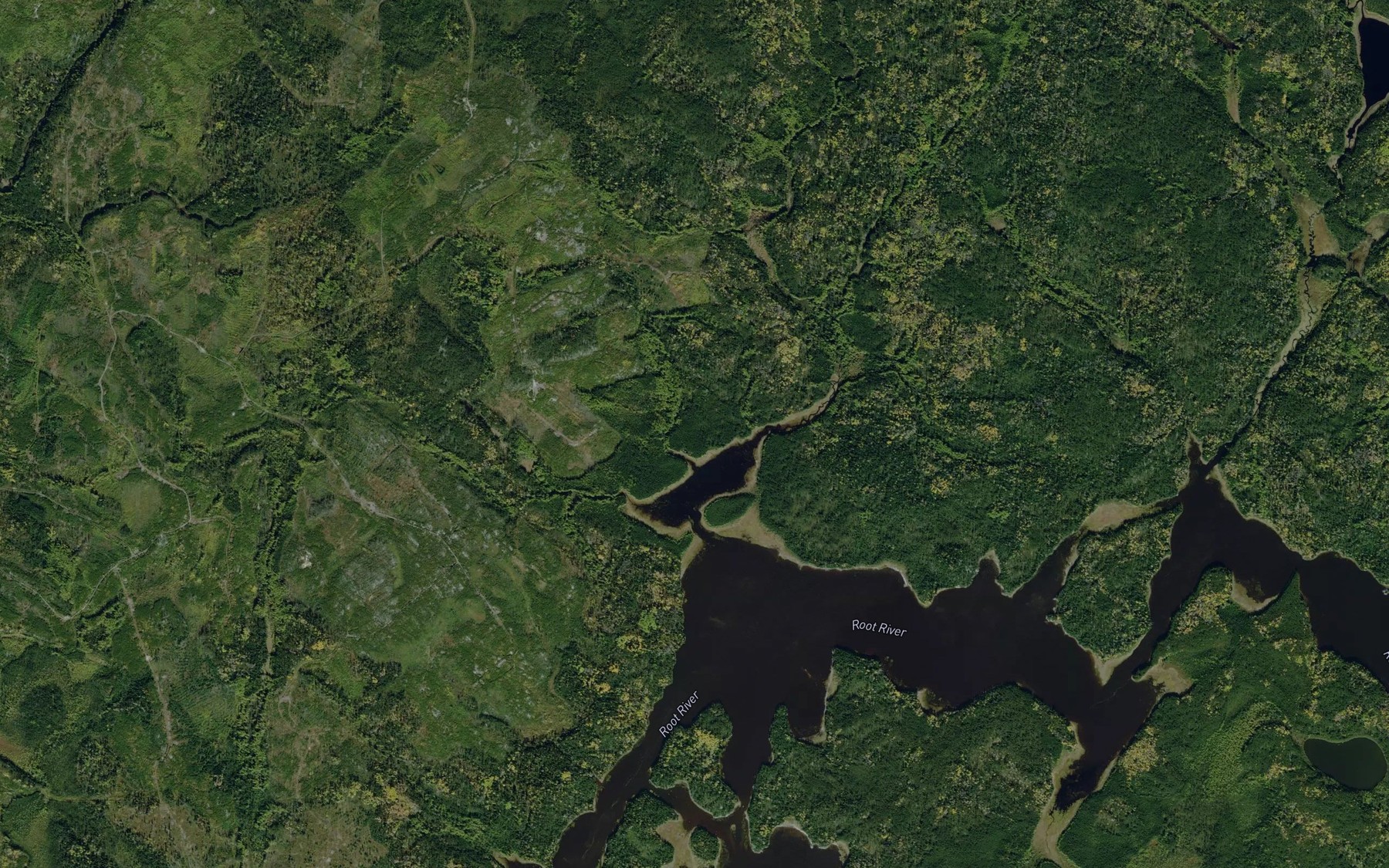 Satellite map of the Deadhead Creek