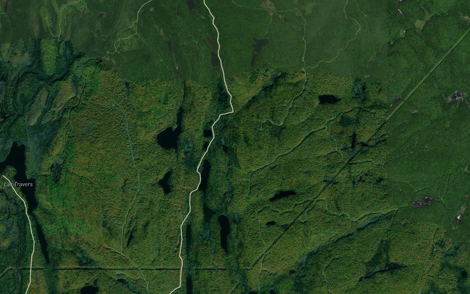 Satellite map of the Les Cuvettes