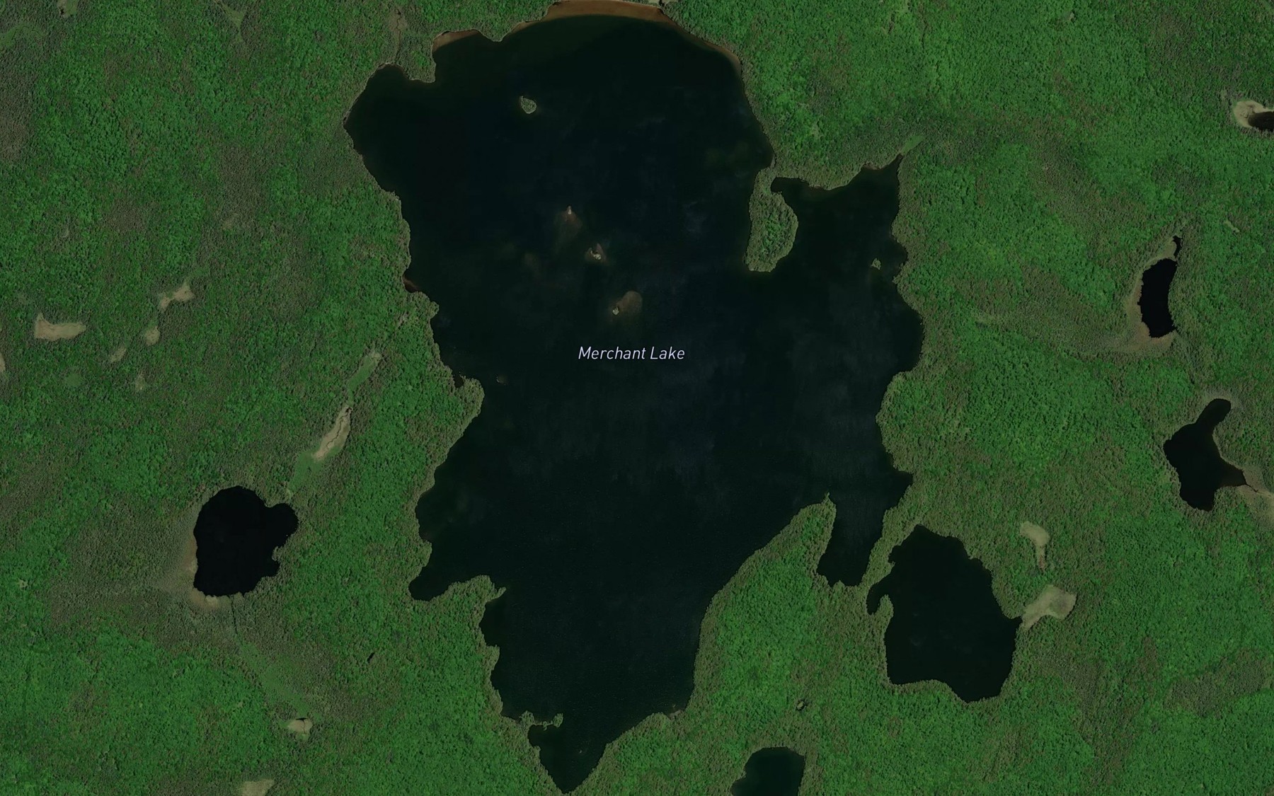 Satellite map of the Merchant Lake