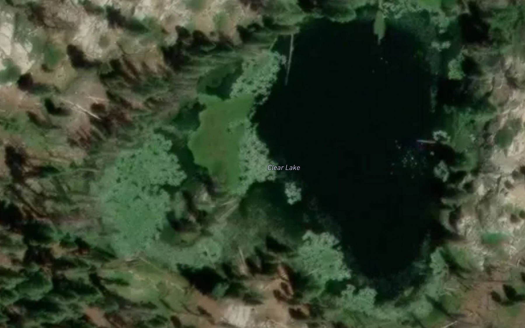 Satellite map of the Clear Lake