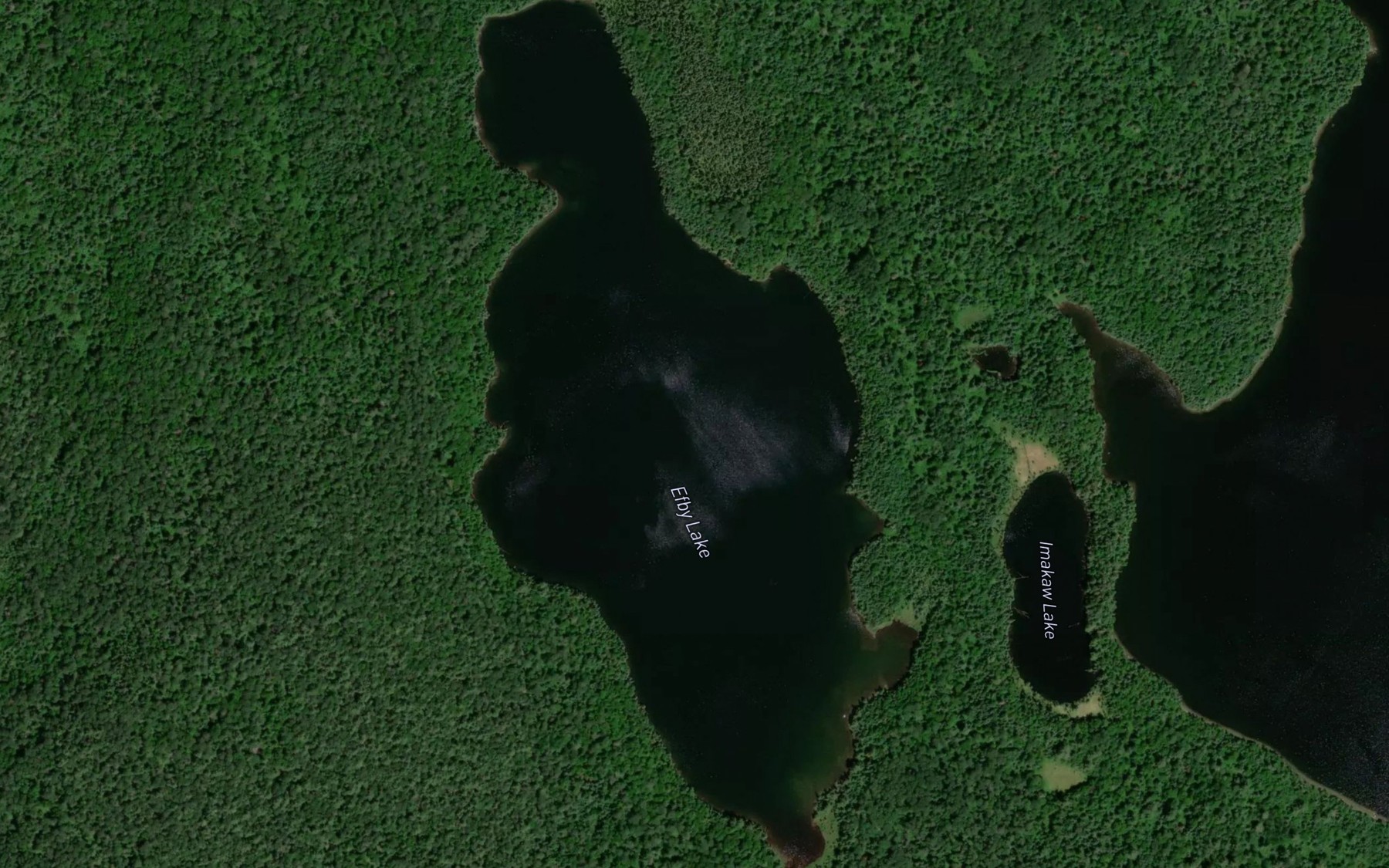 Satellite map of the Efby Lake