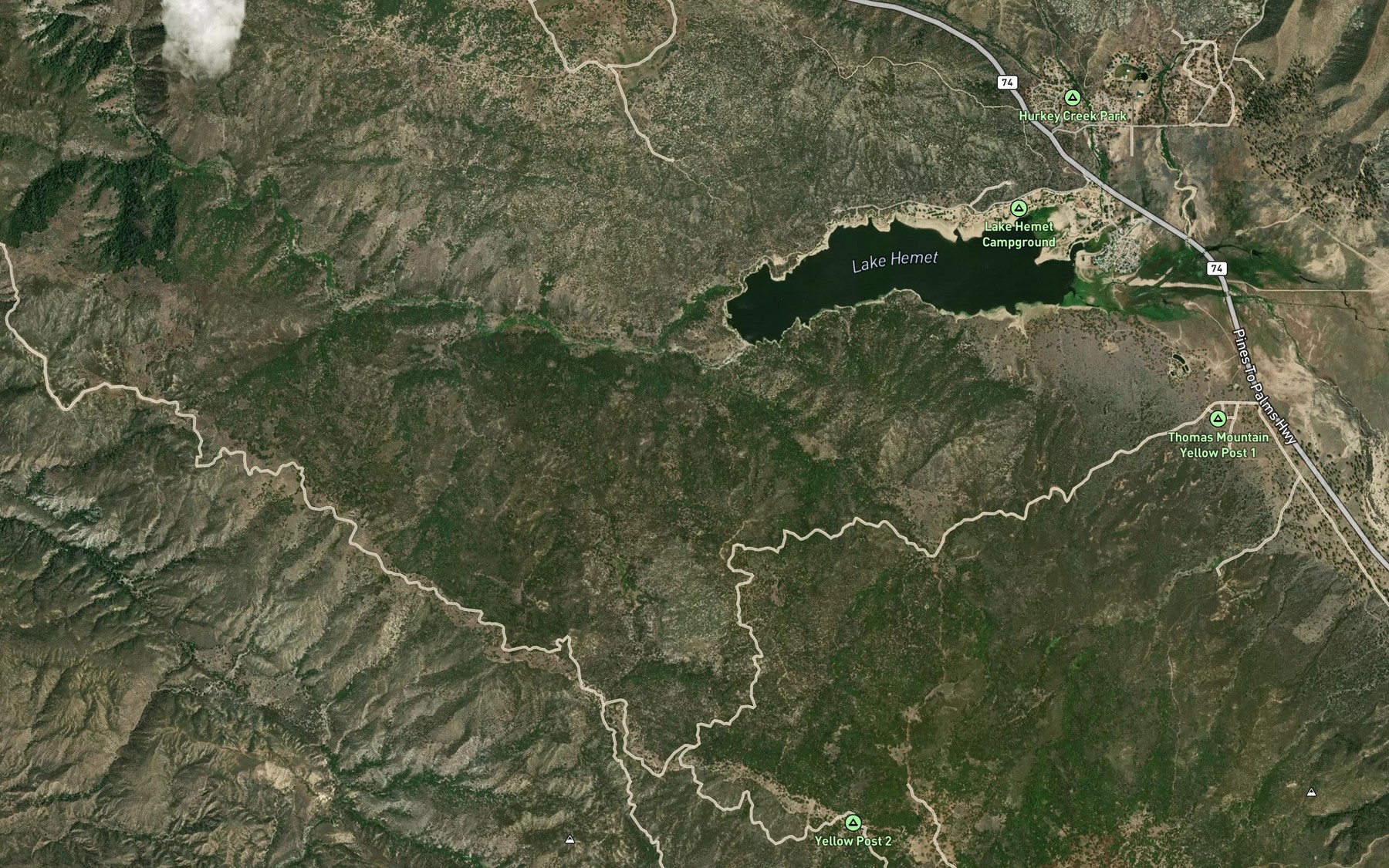 Satellite map of the Pine Tree Spring