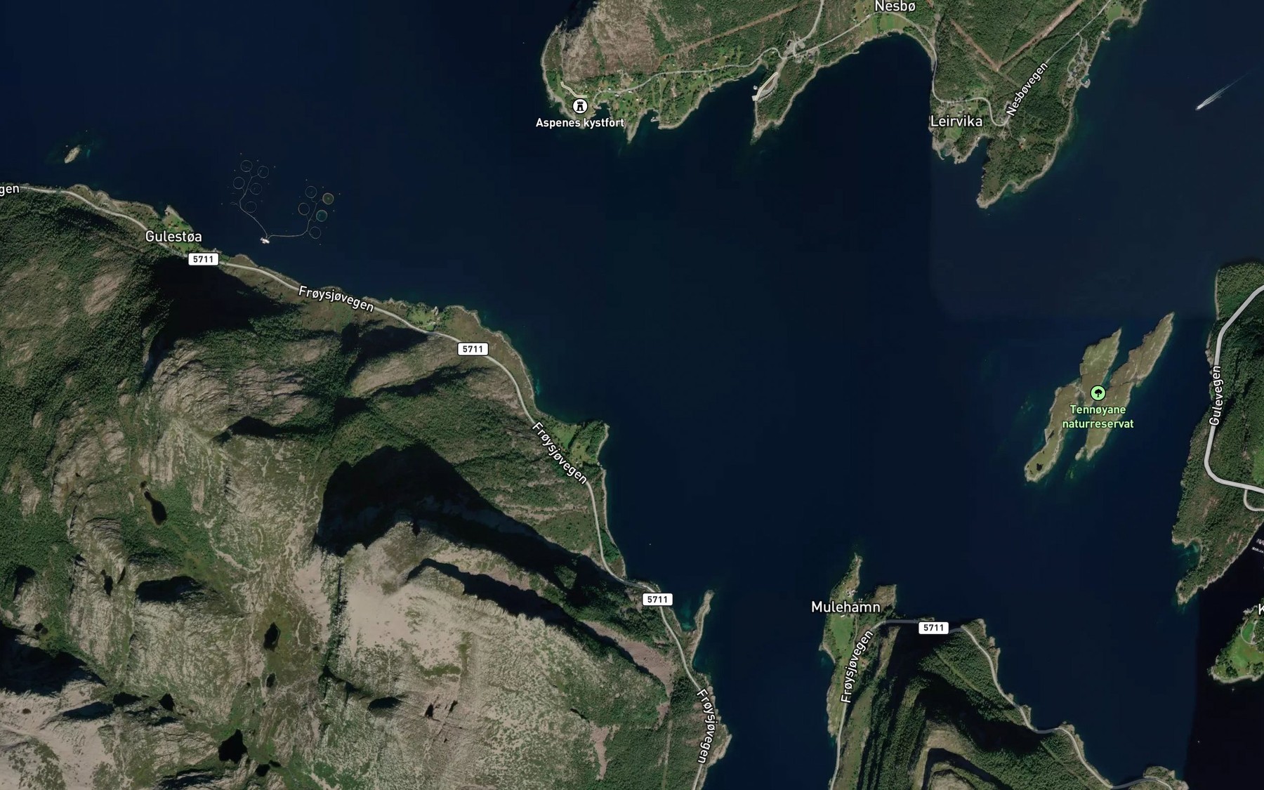 Satellite map of the Gulen