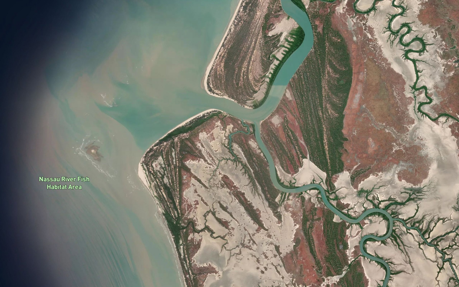 Satellite map of the Cattle Creek