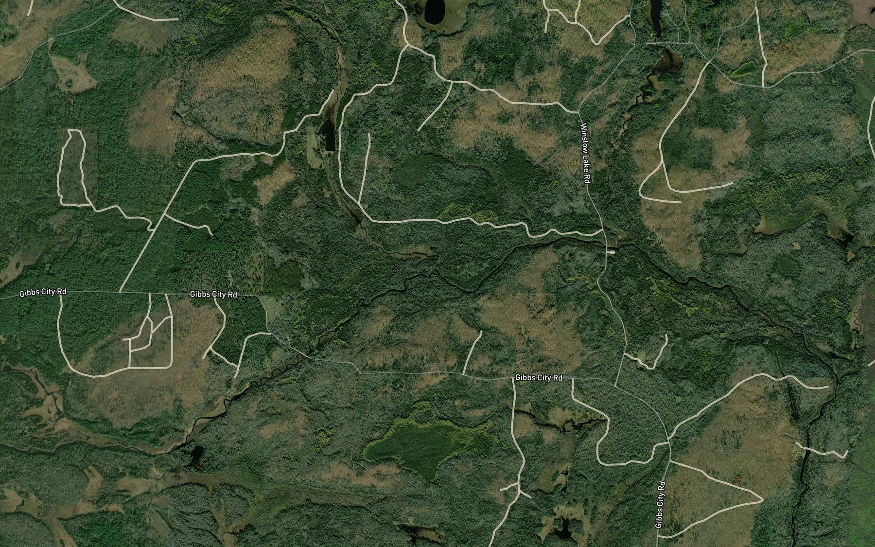Satellite map of the Holmes Creek