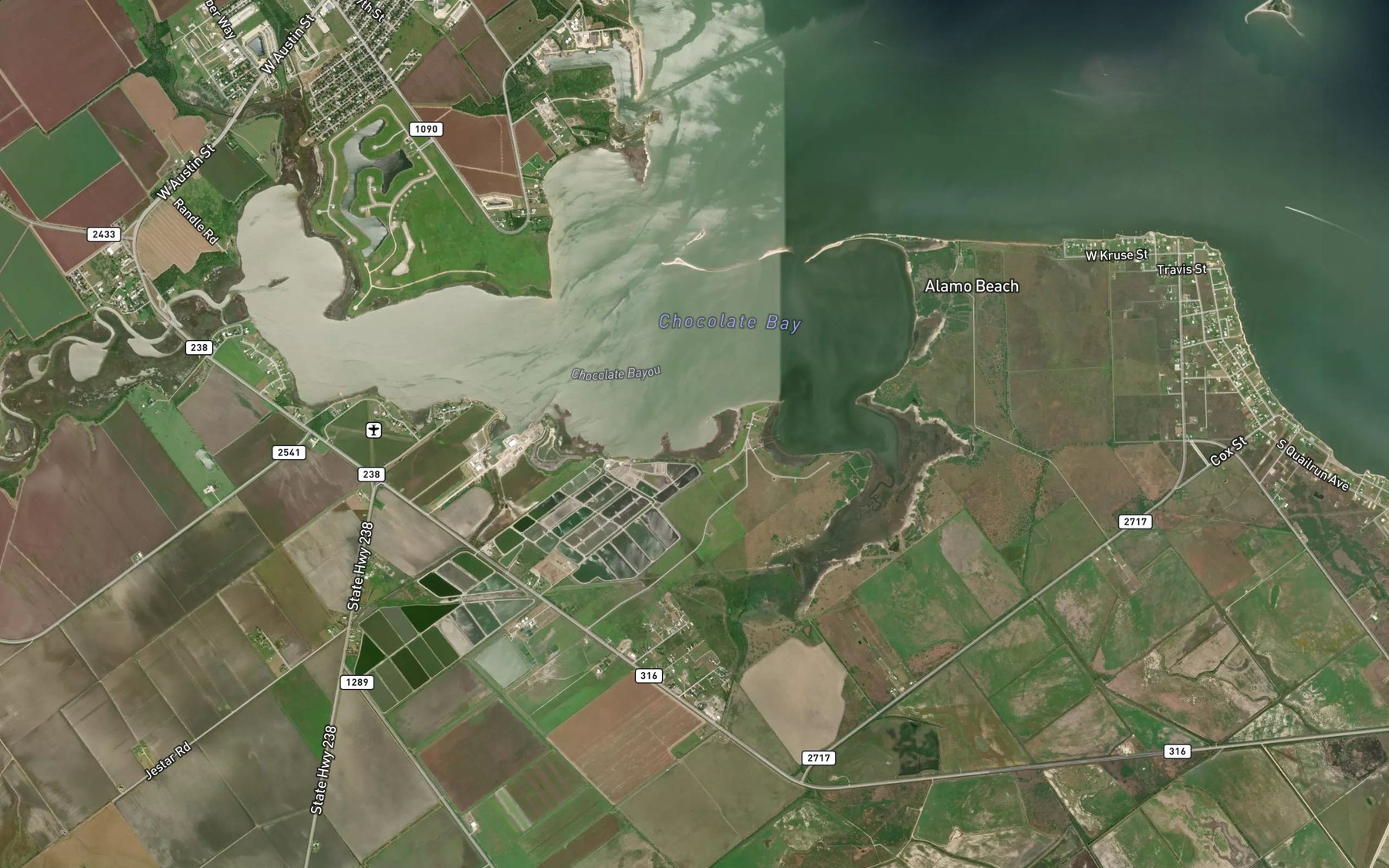 Satellite map of the Mud Lake