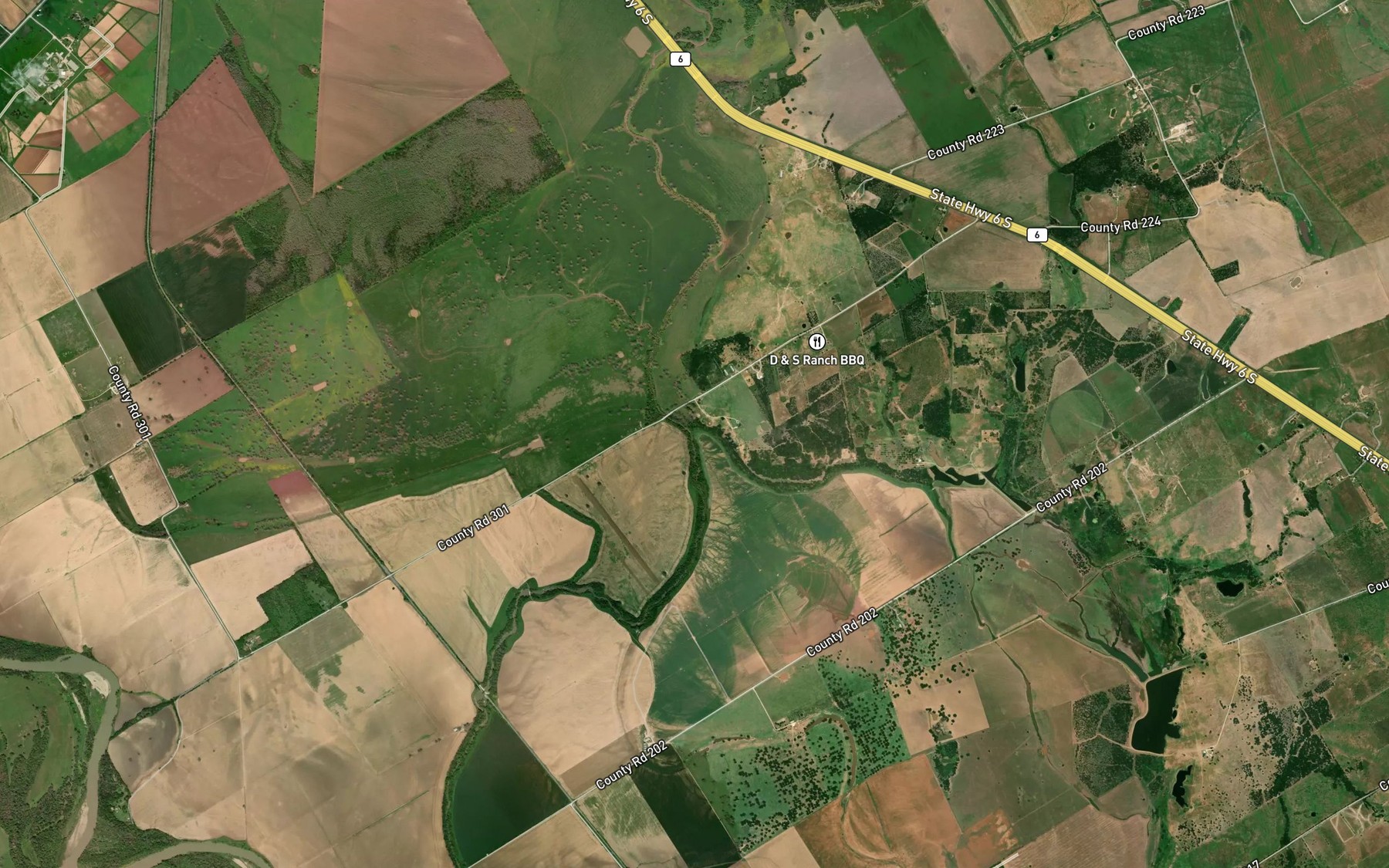 Satellite map of the Big Creek